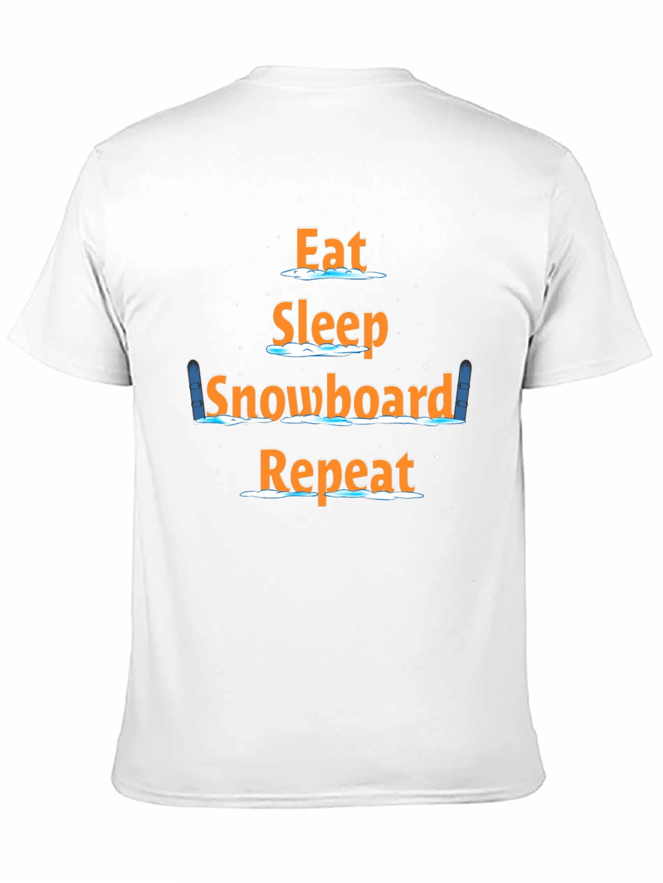 Eat Sleep Snowboard Repeat Black T-Shirt