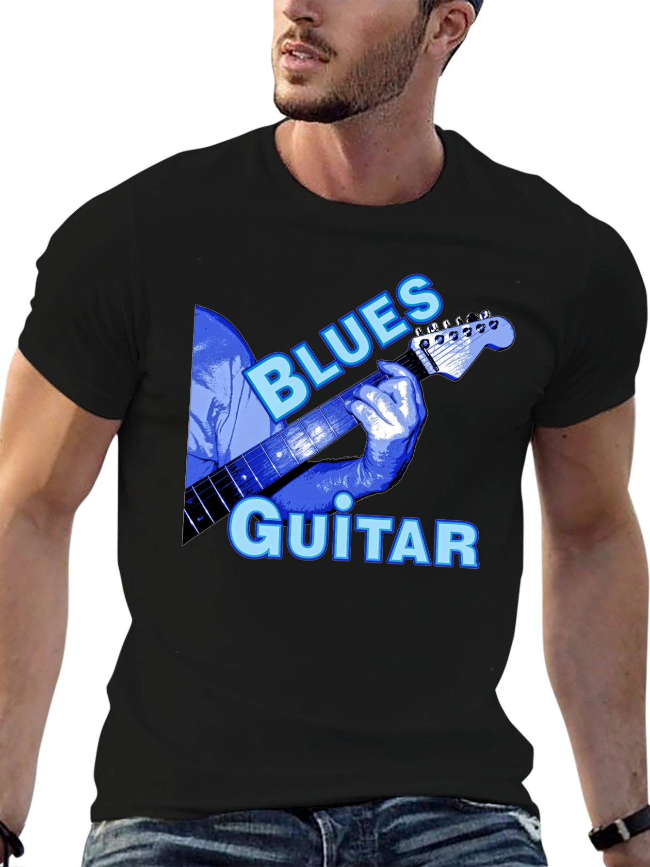 Blues Guitar T-Shirt - Black