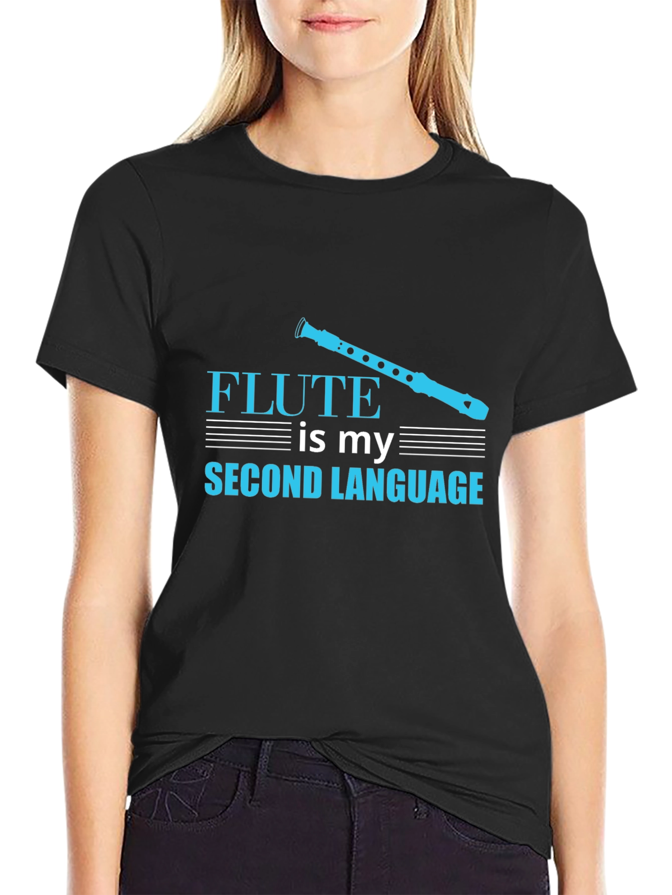 Flute is My Second Language T-Shirt