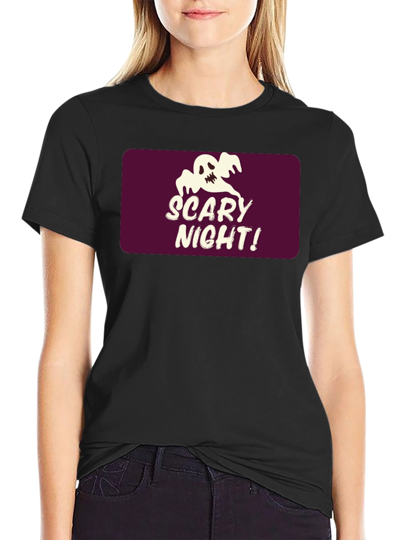Scary Night Halloween T-Shirt - Ghost Graphic Tee