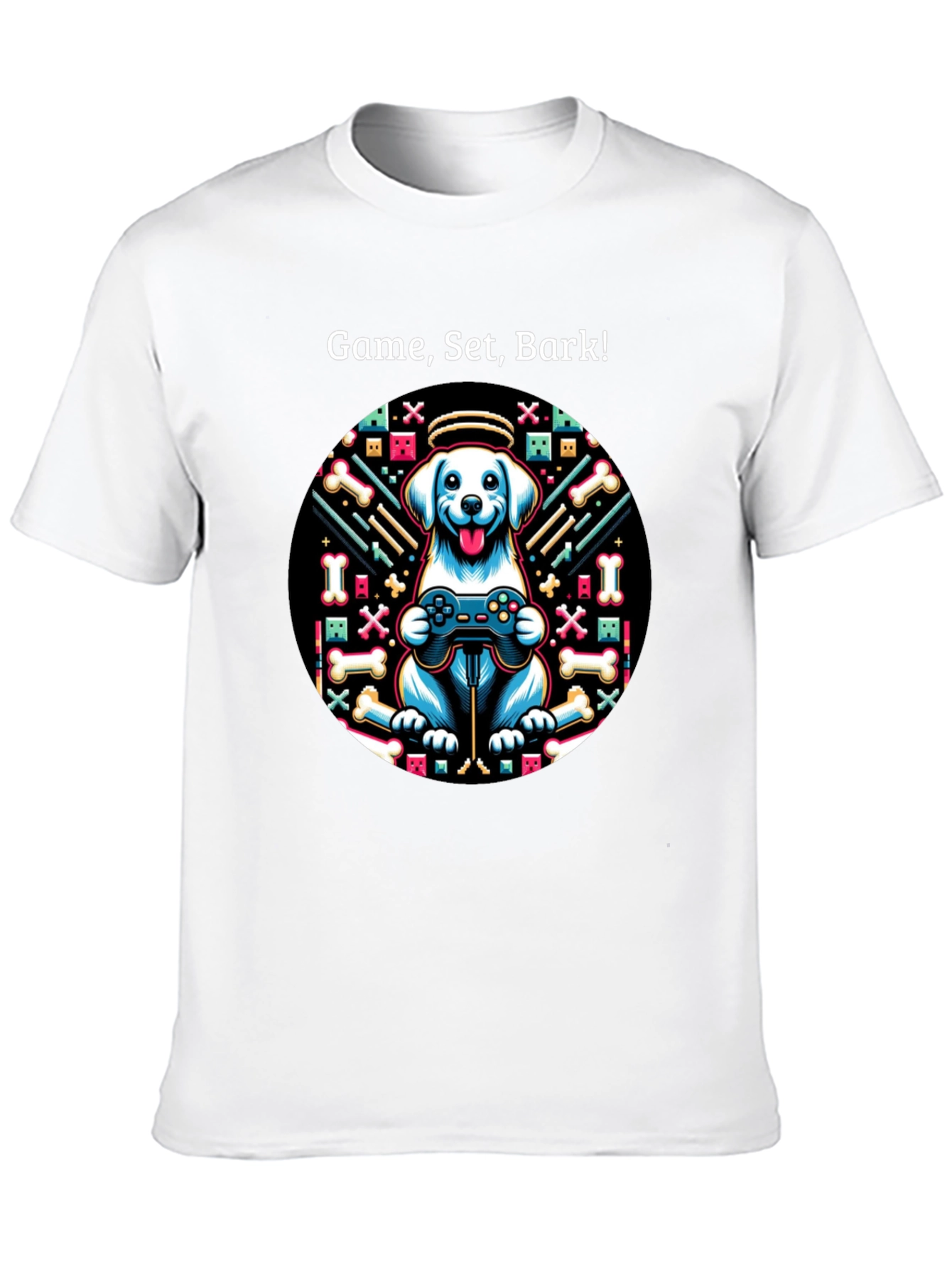 Game Set Bark! Dog Gamer T-Shirt