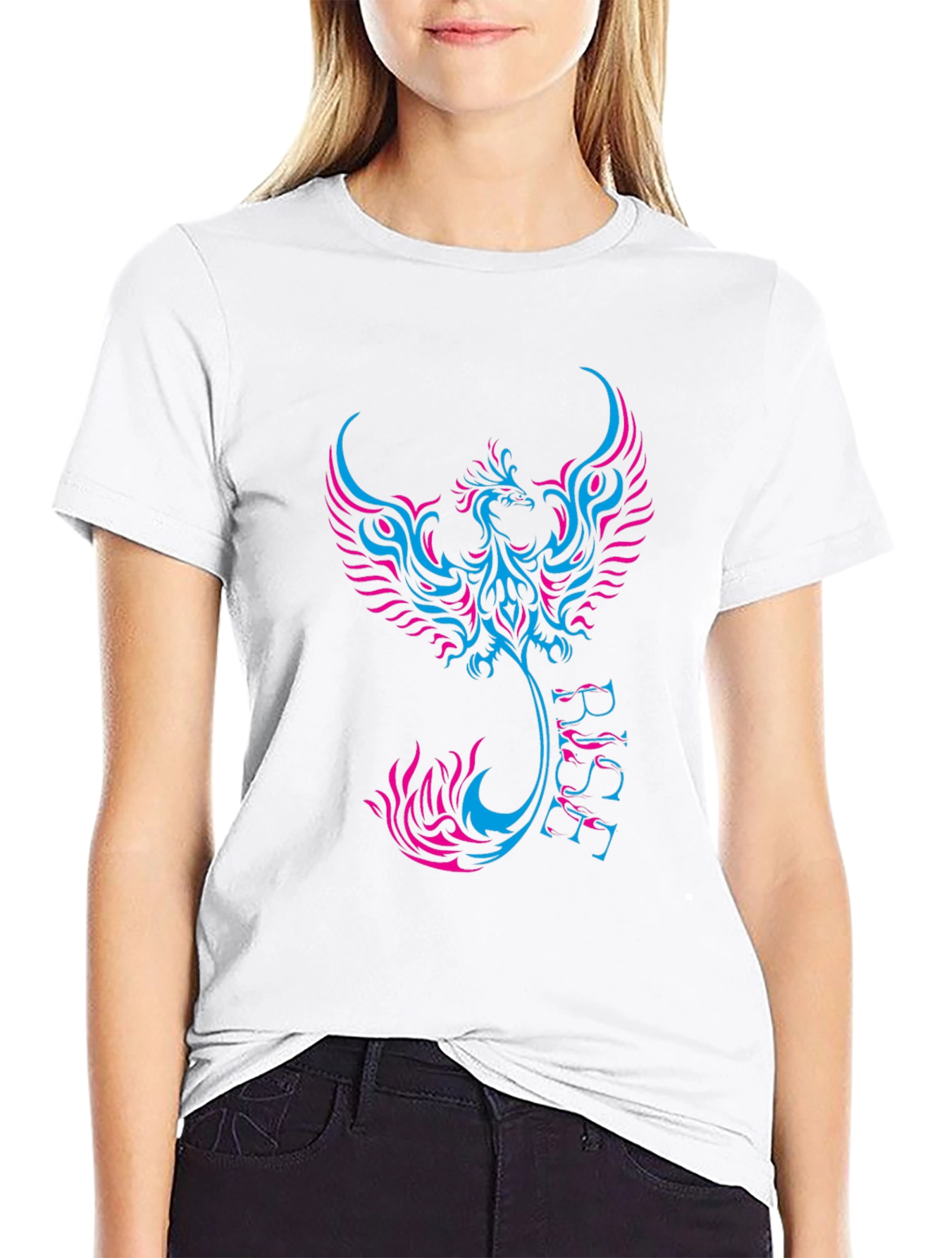 Phoenix Rise Graphic Black Tee