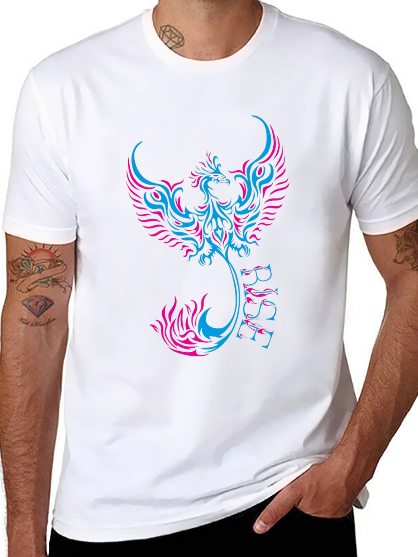 Phoenix Rise Graphic Black Tee