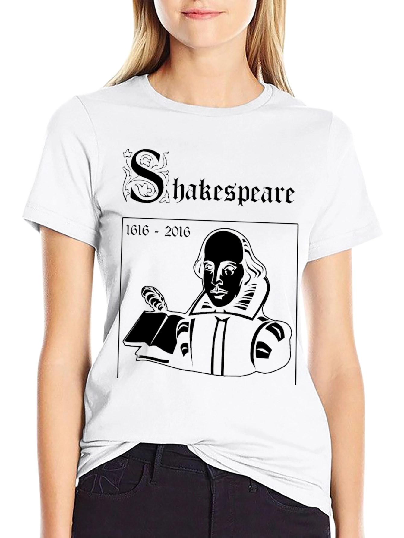 Shakespeare Graphic Print Black T-Shirt