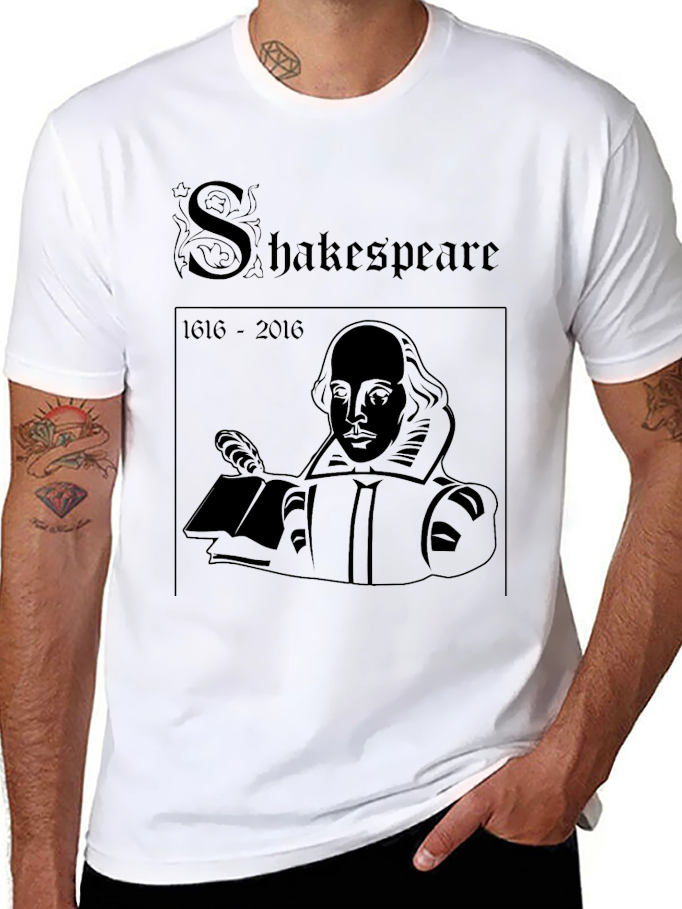 Shakespeare Graphic Print Black T-Shirt