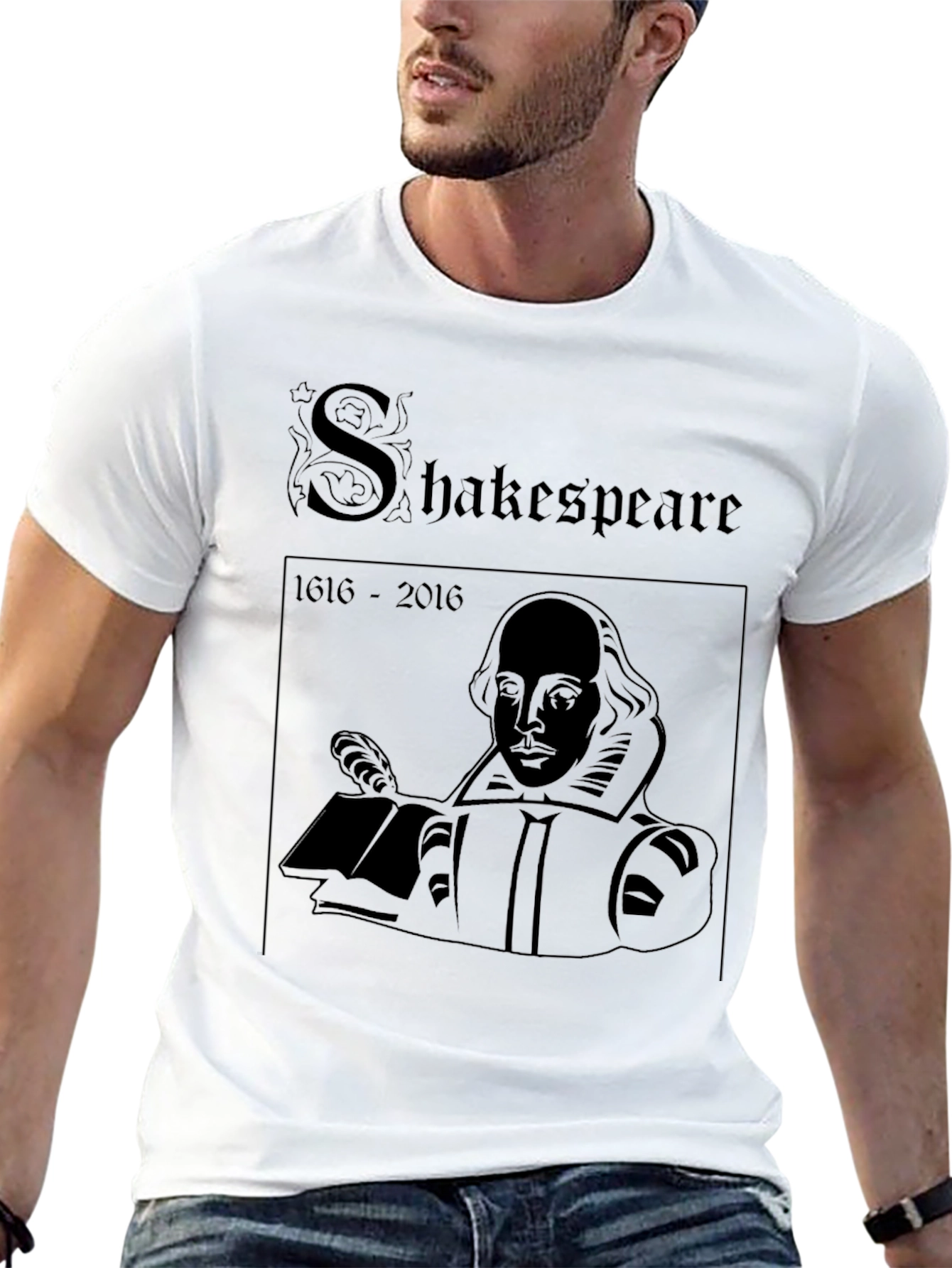 Shakespeare Graphic Print Black T-Shirt