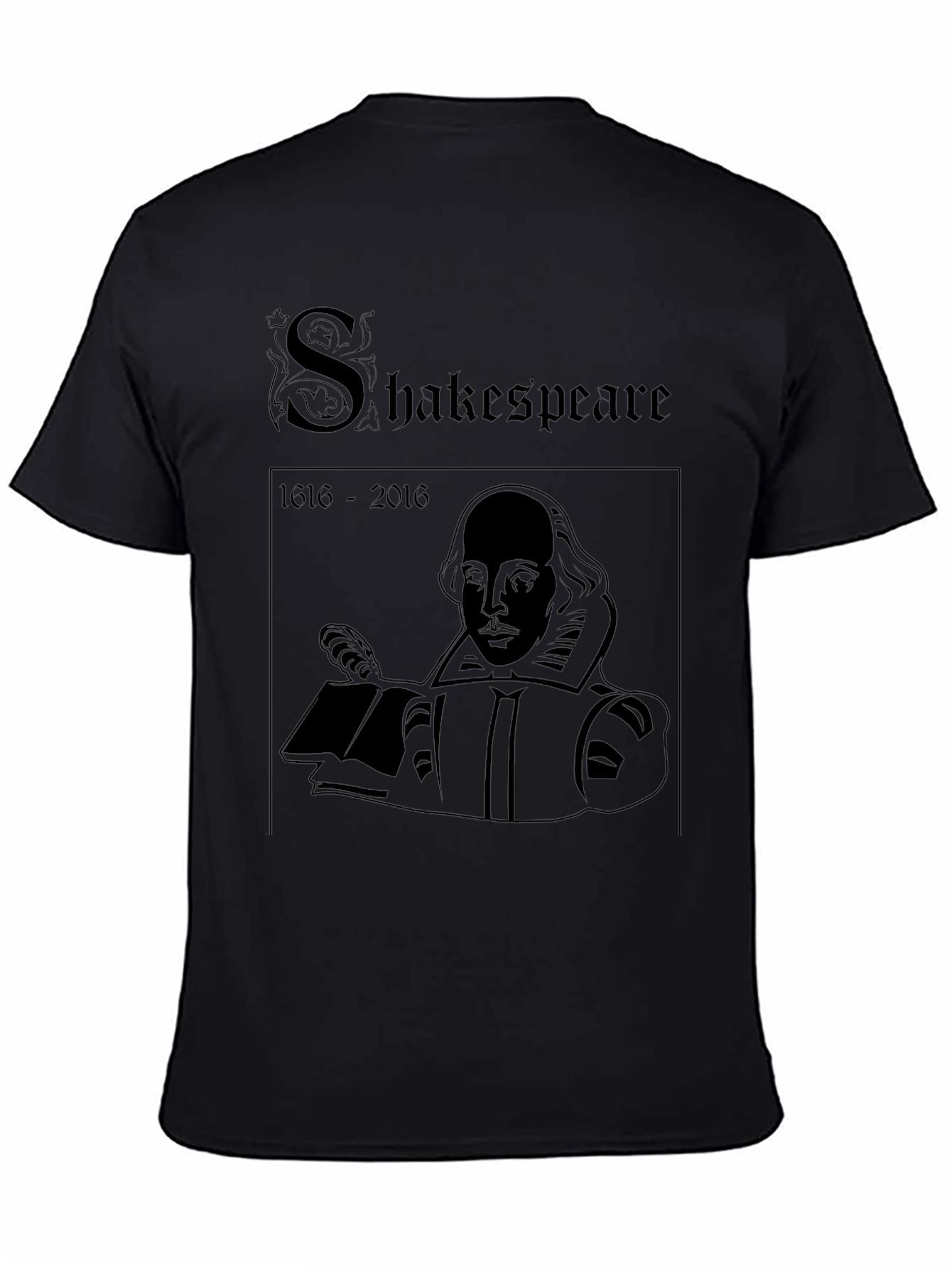 Shakespeare Graphic Print Black T-Shirt