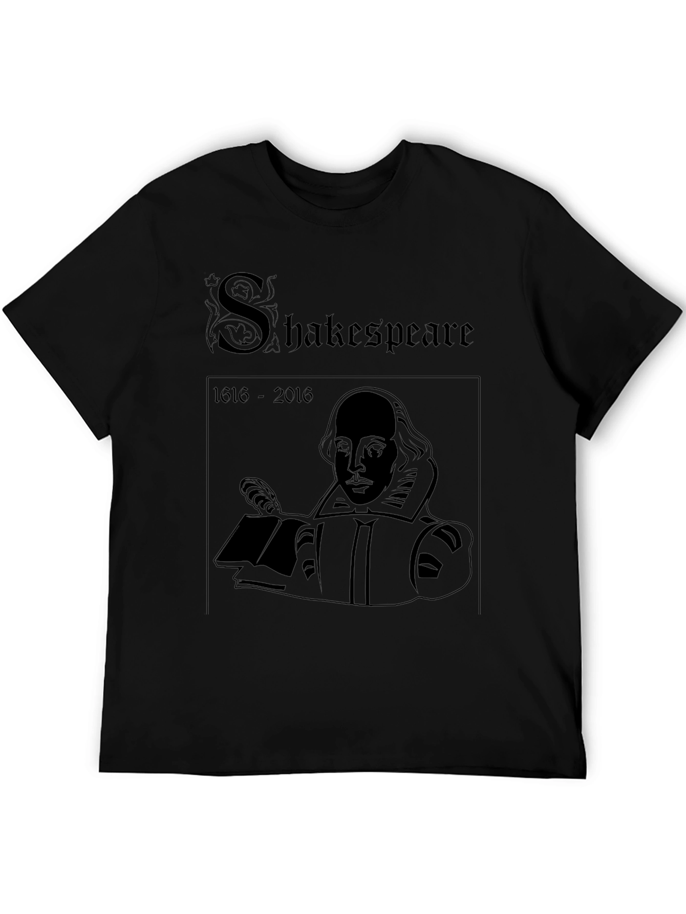 Shakespeare Graphic Print Black T-Shirt