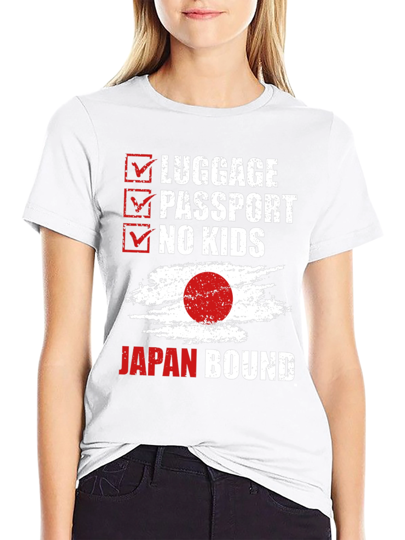 Japan Bound T-Shirt - Travel Checklist Design