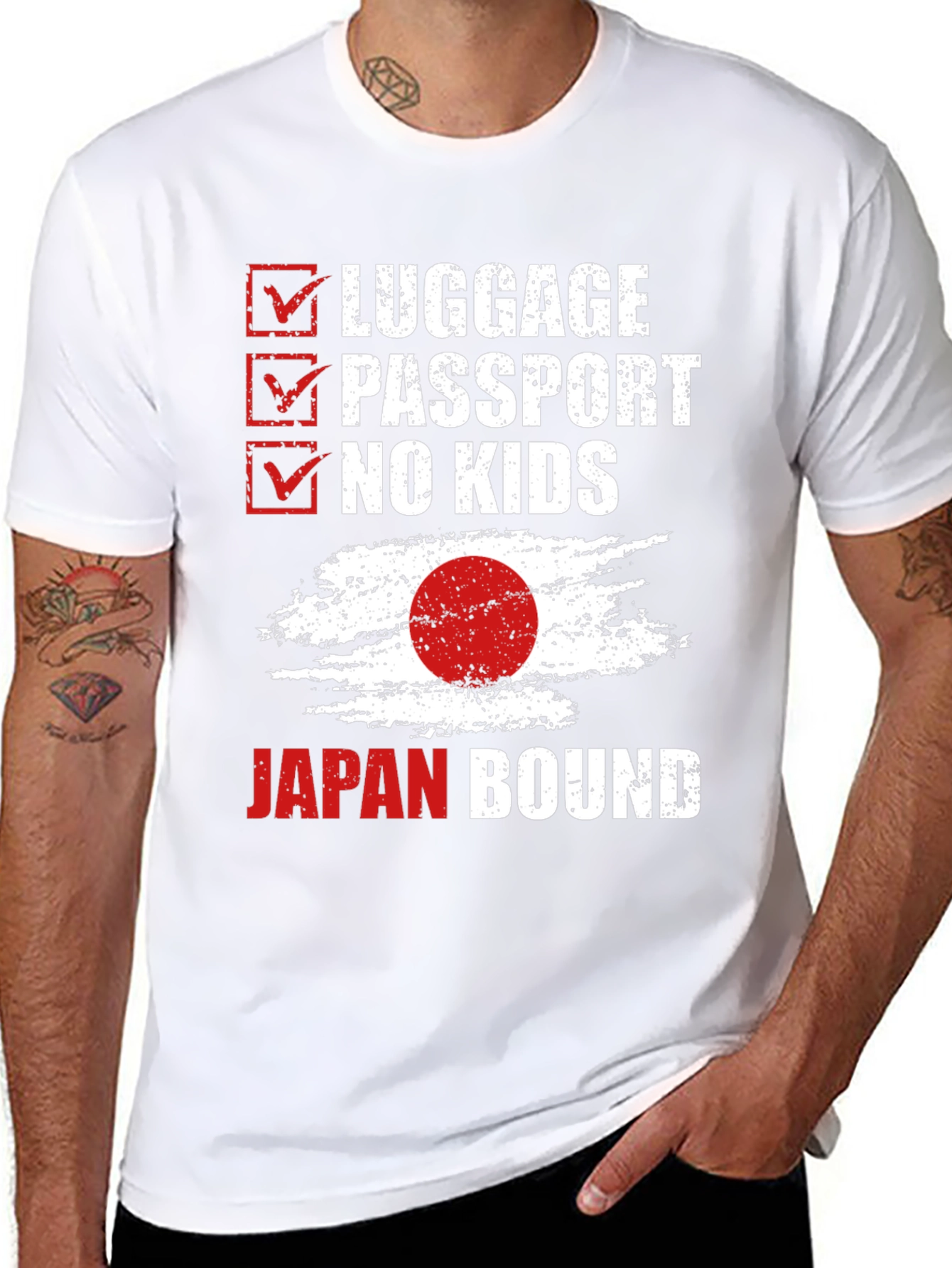 Japan Bound T-Shirt - Travel Checklist Design