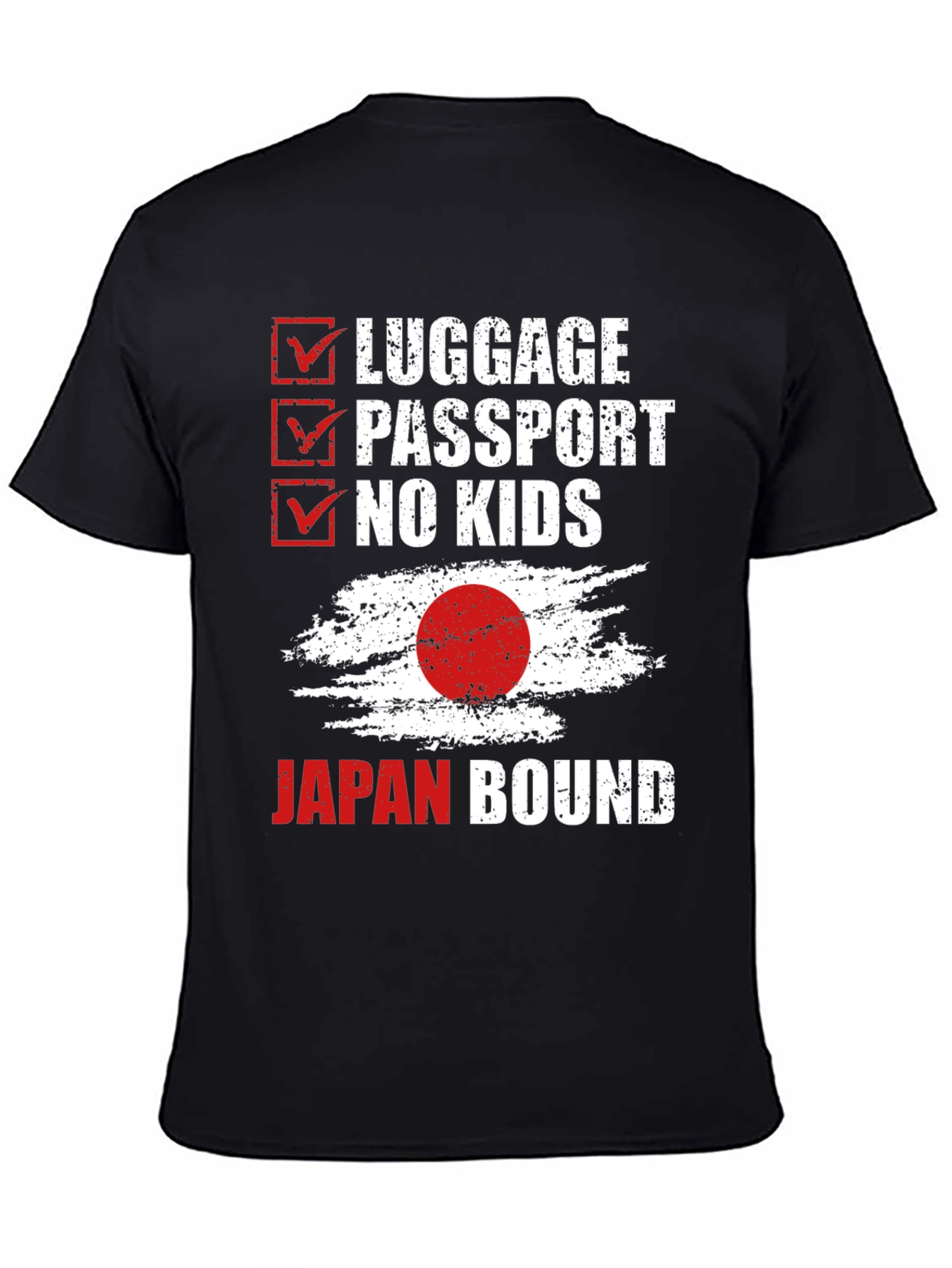 Japan Bound T-Shirt - Travel Checklist Design