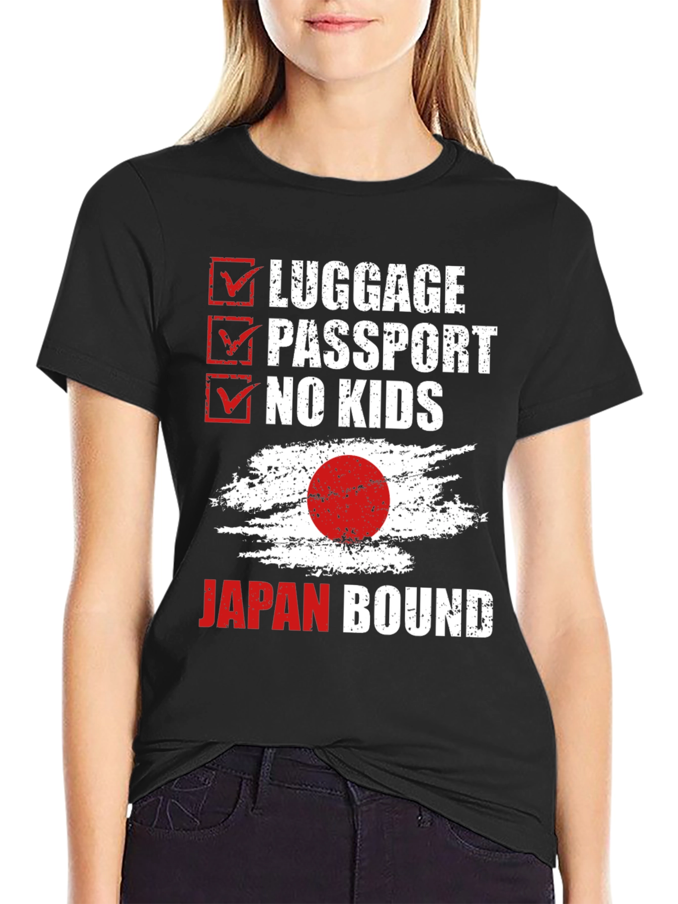Japan Bound T-Shirt - Travel Checklist Design