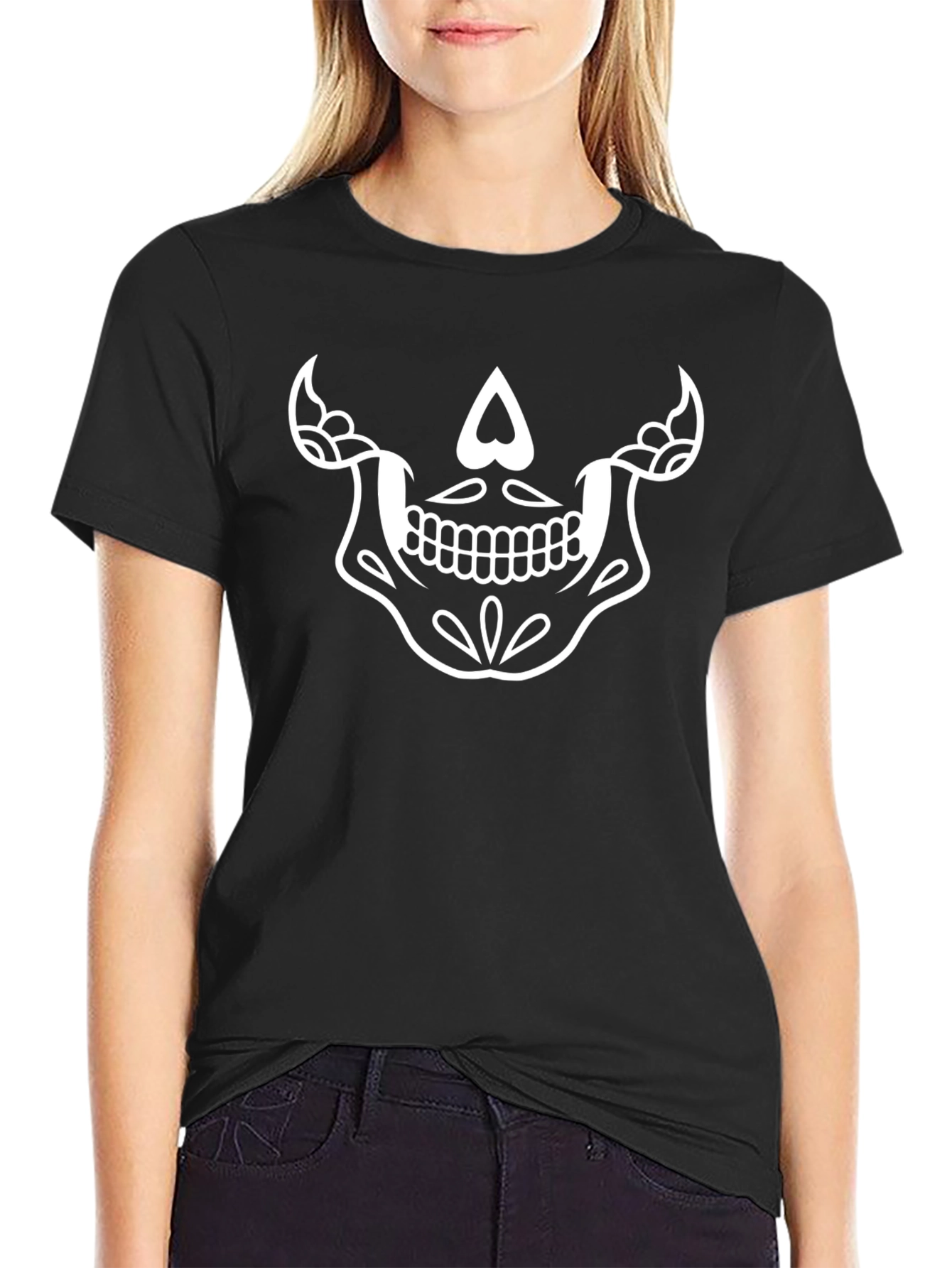 Skull Sugar Skull Black T-Shirt