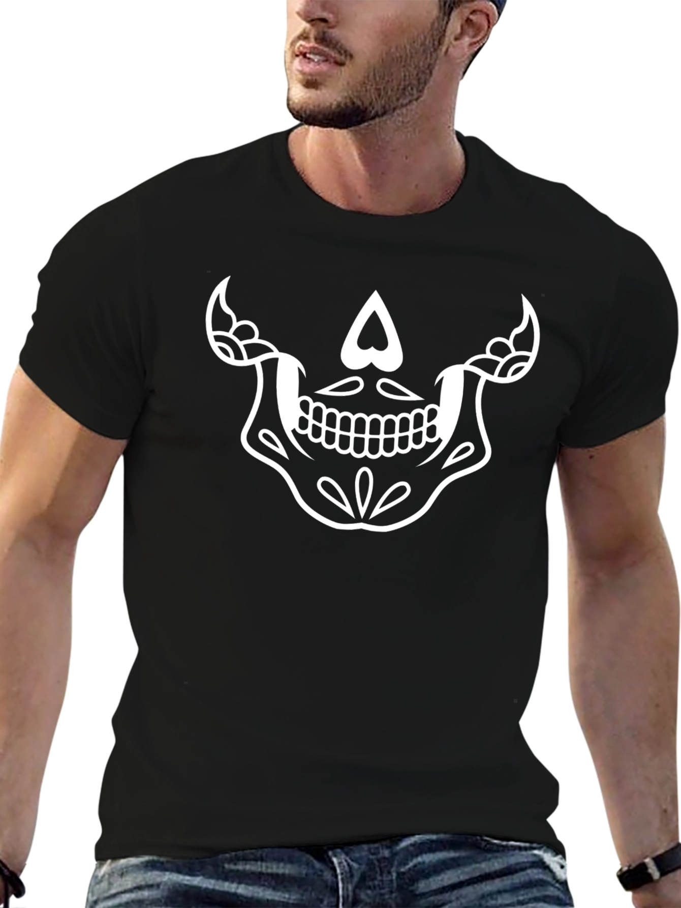Skull Sugar Skull Black T-Shirt
