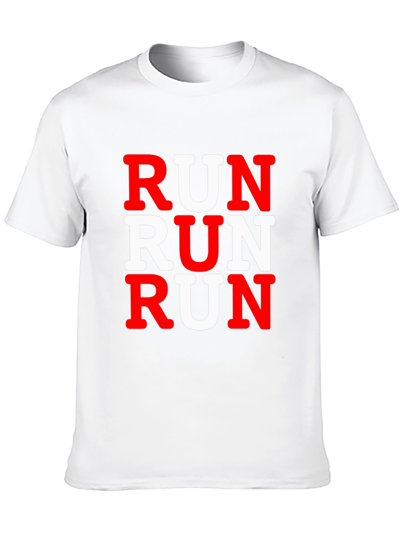 Run Graphic Print Mens Black T-Shirt