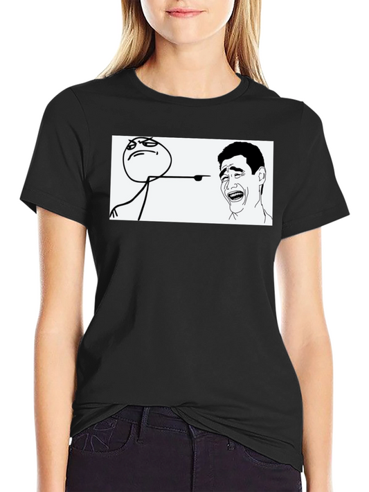 Meme Graphic T-Shirt - Black Casual Tee