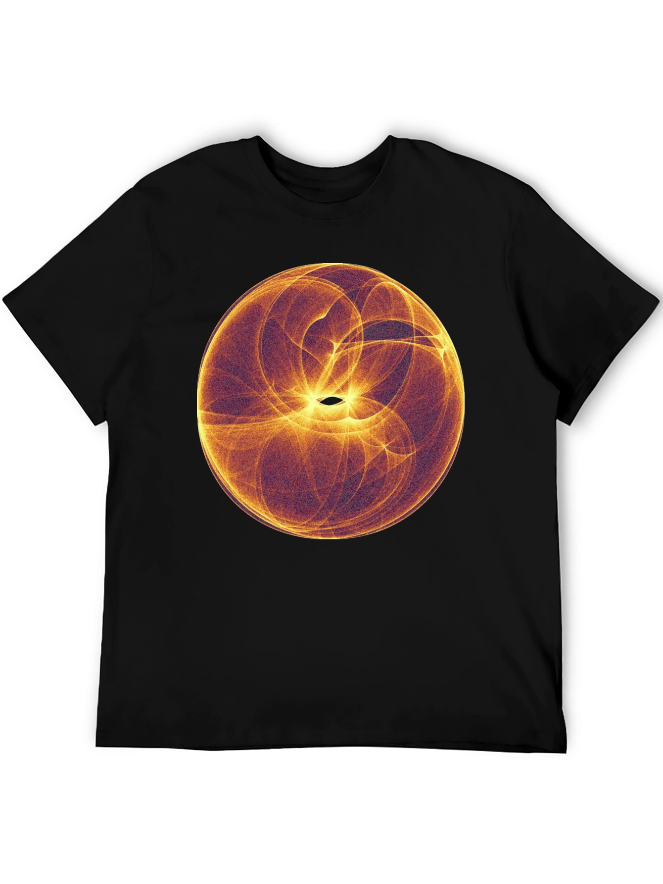 Abstract Orb Graphic Black T-Shirt