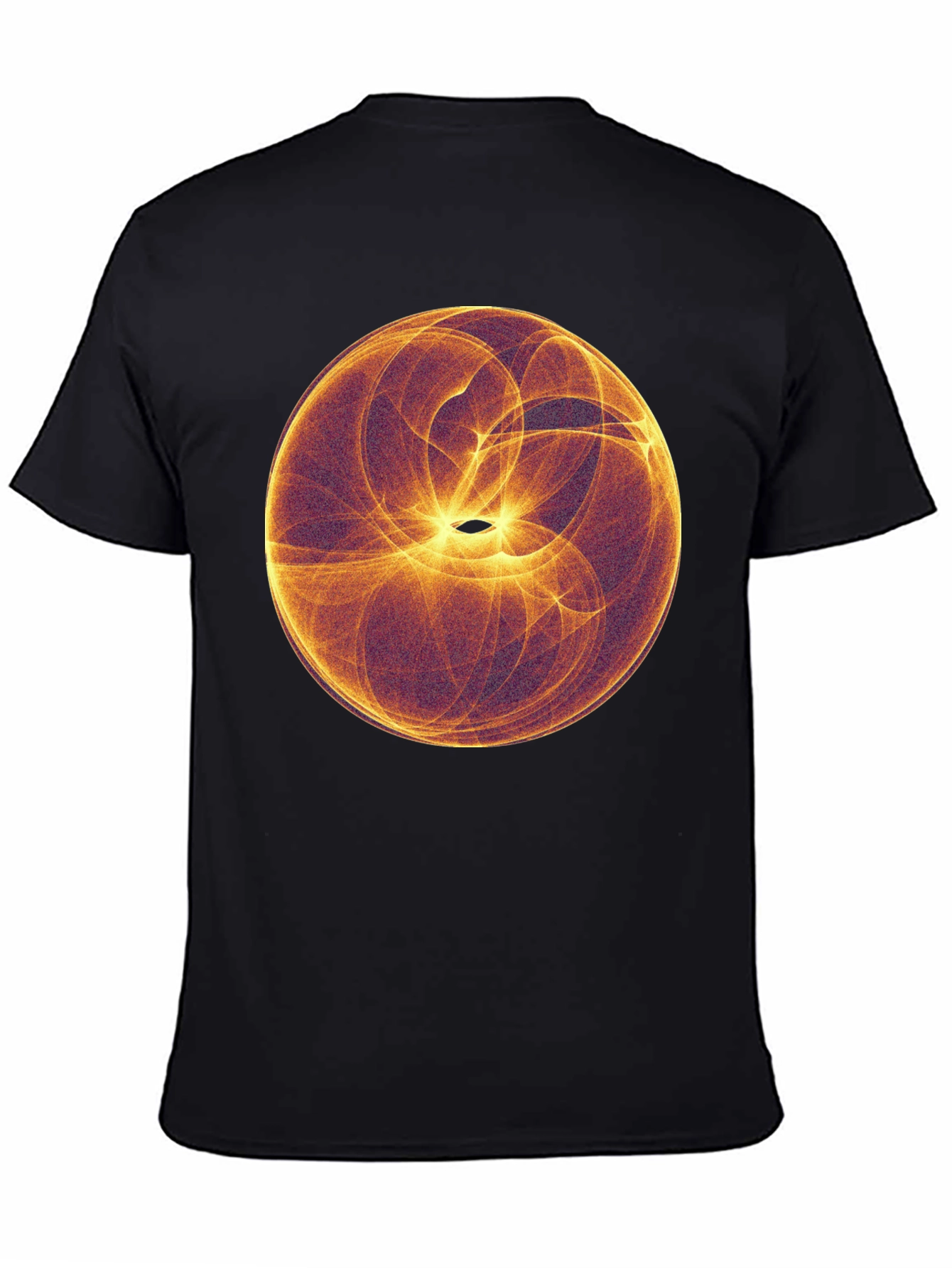 Abstract Orb Graphic Black T-Shirt