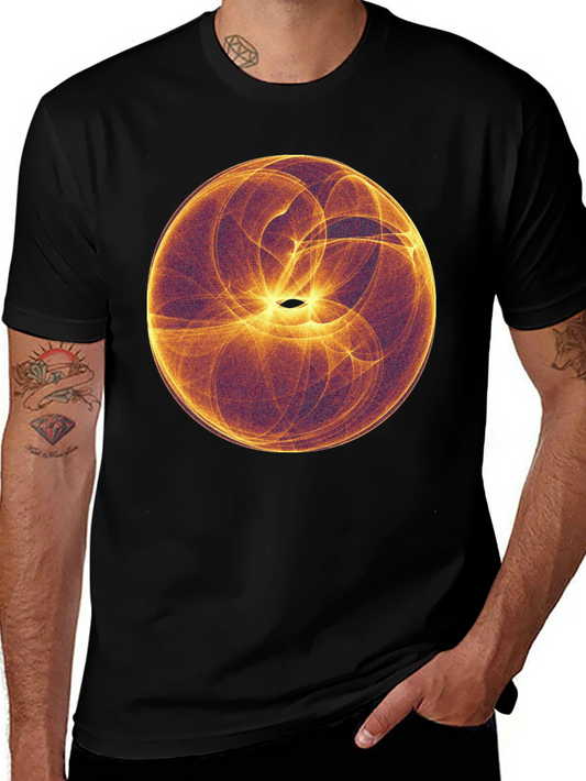 Abstract Orb Graphic Black T-Shirt