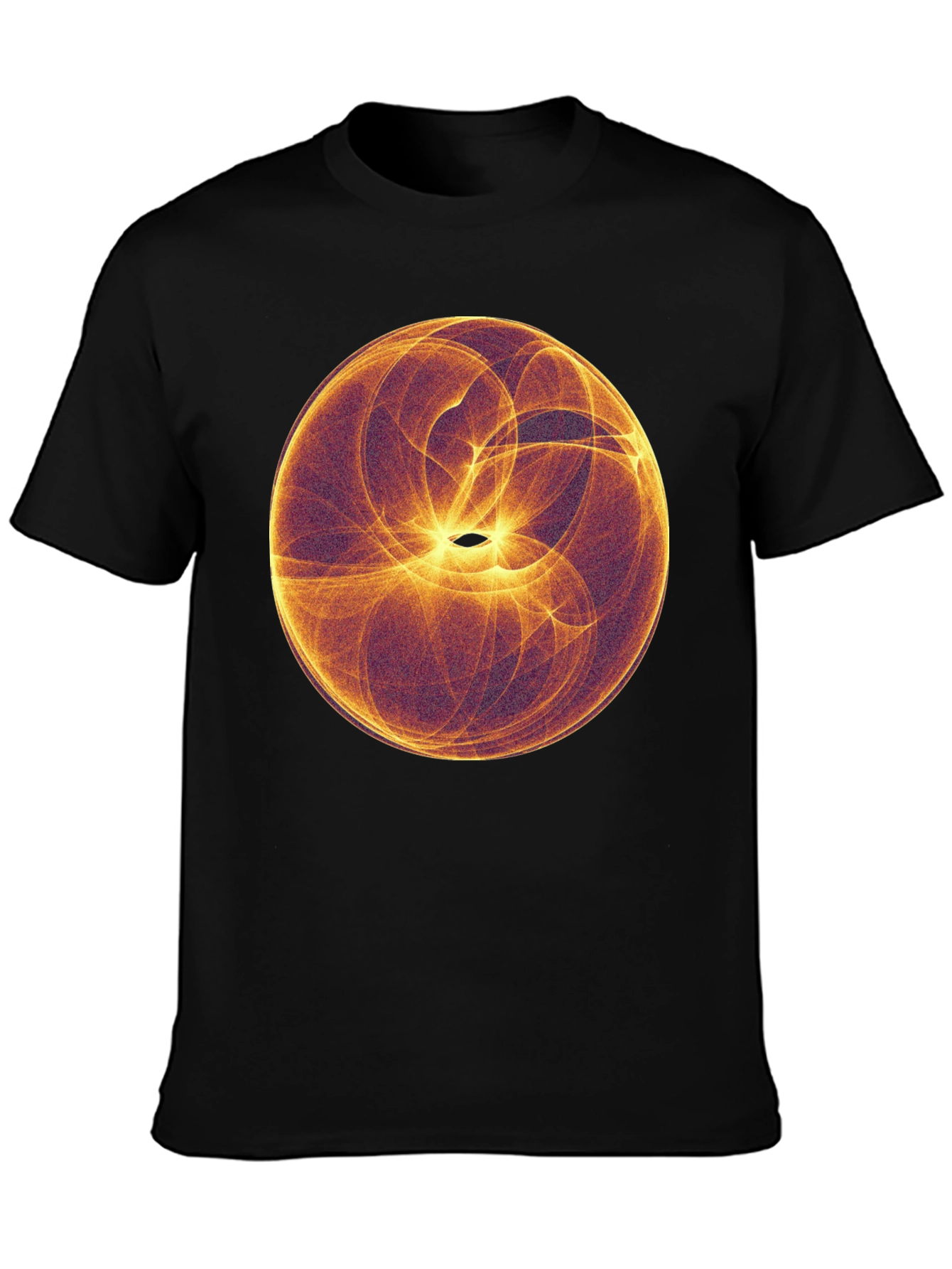 Abstract Orb Graphic Black T-Shirt
