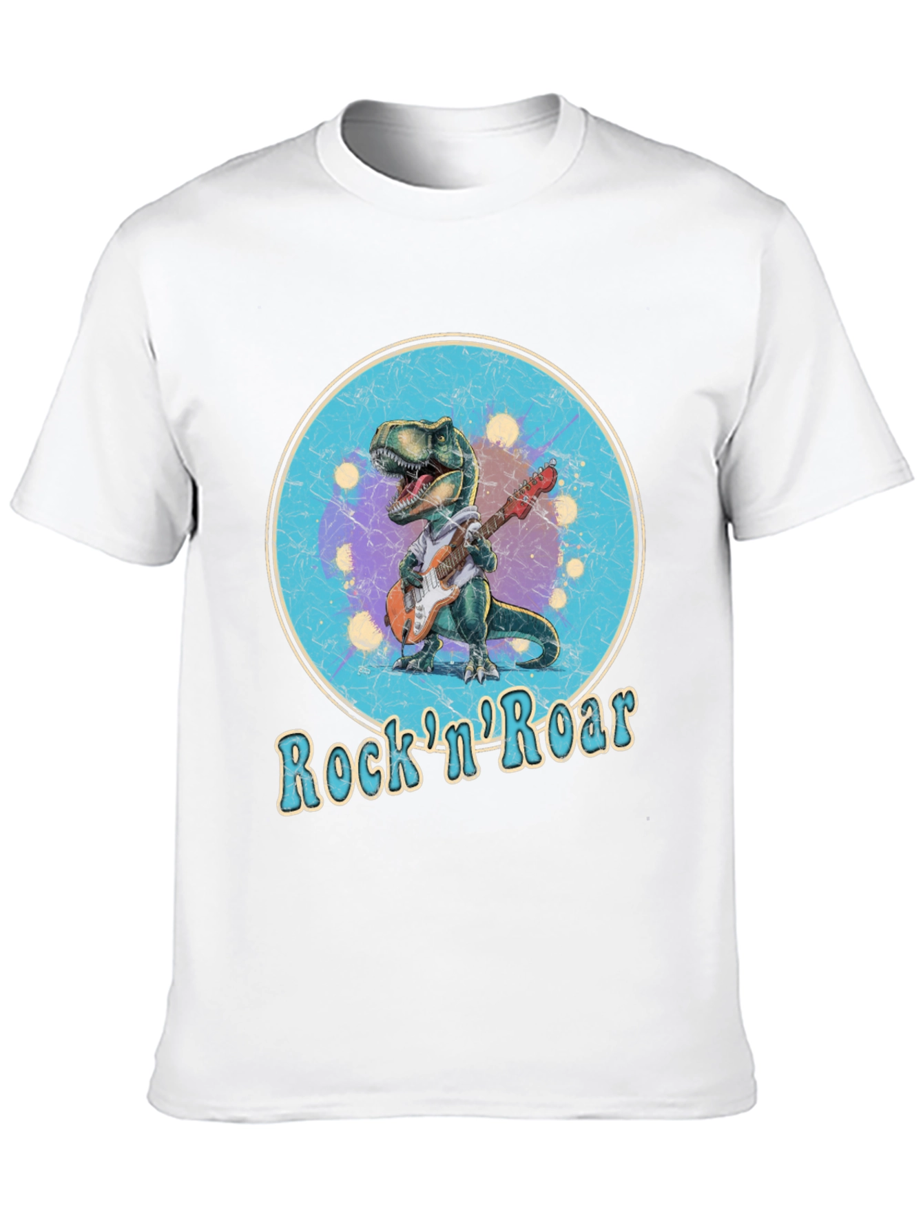 Rock n Roar Dinosaur Graphic T-Shirt