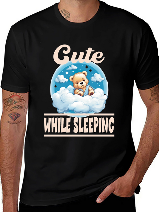 Cute While Sleeping Black T-Shirt