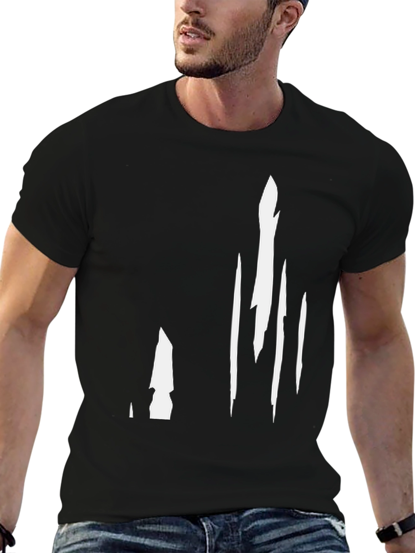 Modern Abstract Black Graphic Tee
