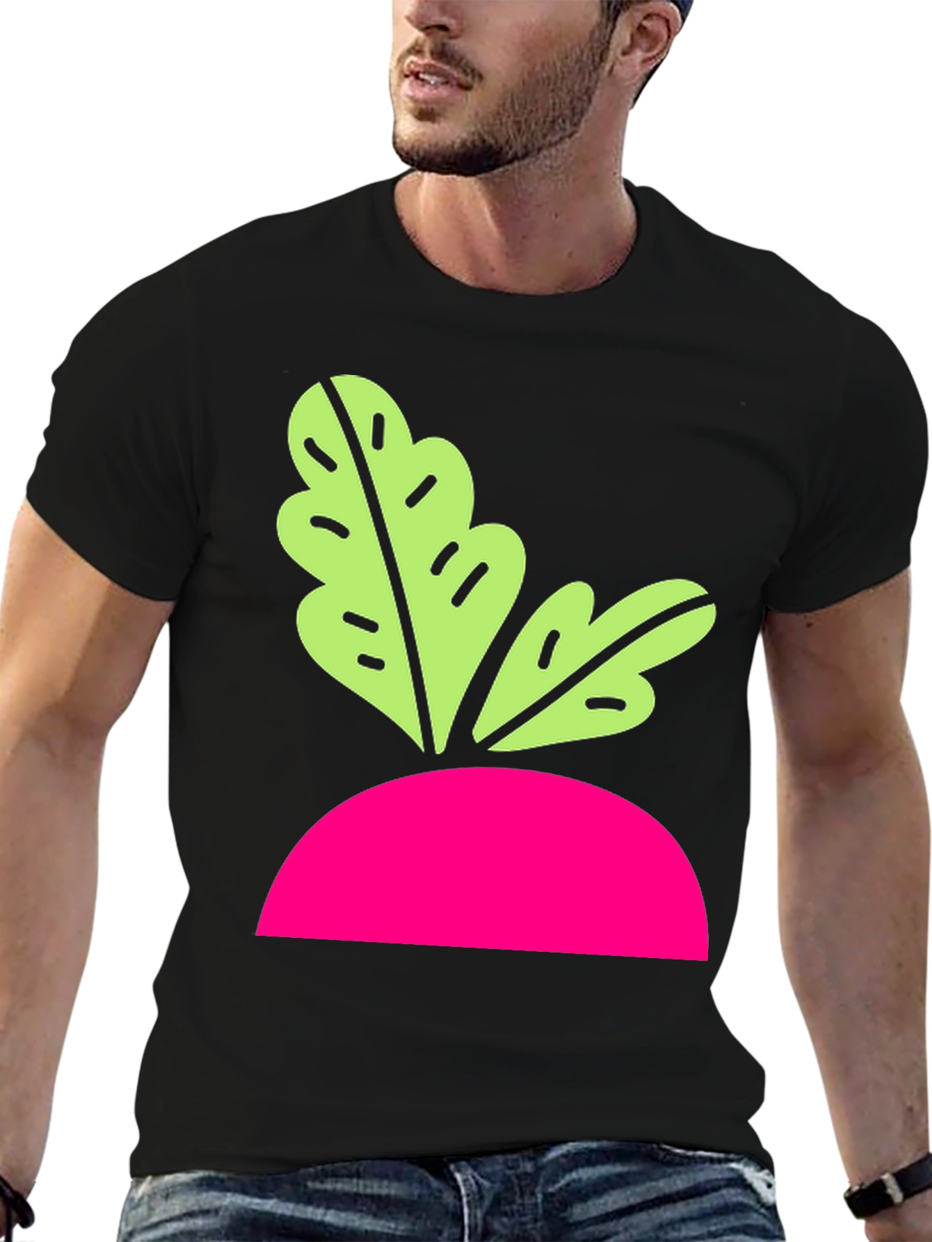 Radish Graphic T-Shirt - Modern Black Tee