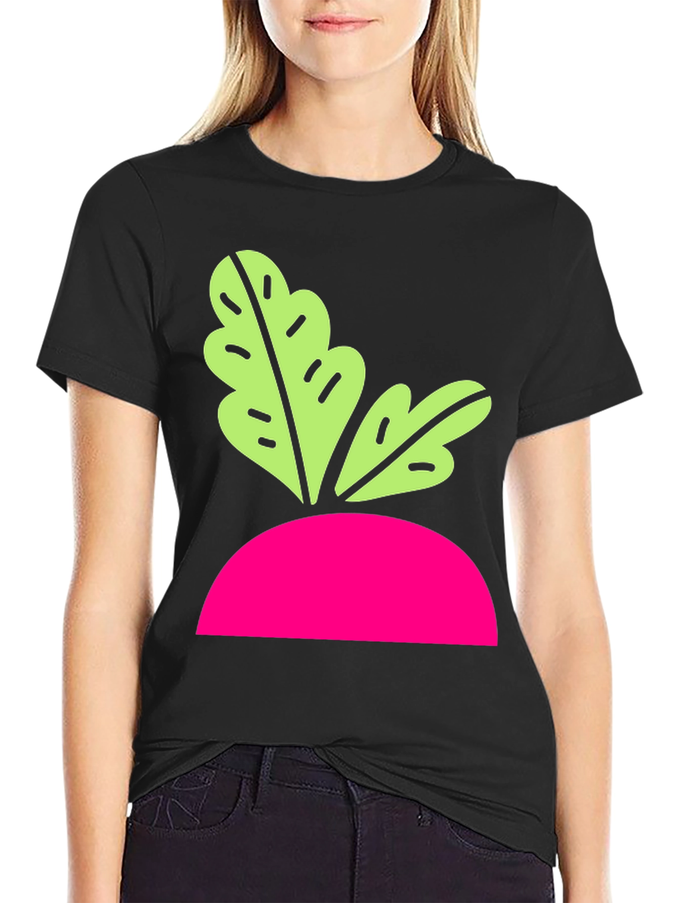 Radish Graphic T-Shirt - Modern Black Tee