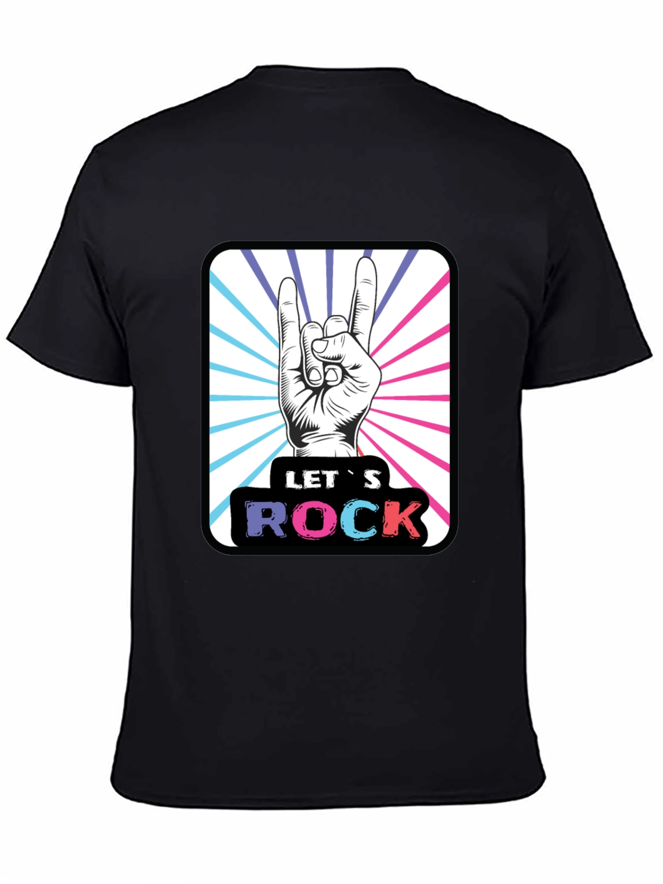 Lets Rock Hand Gesture Graphic Tee