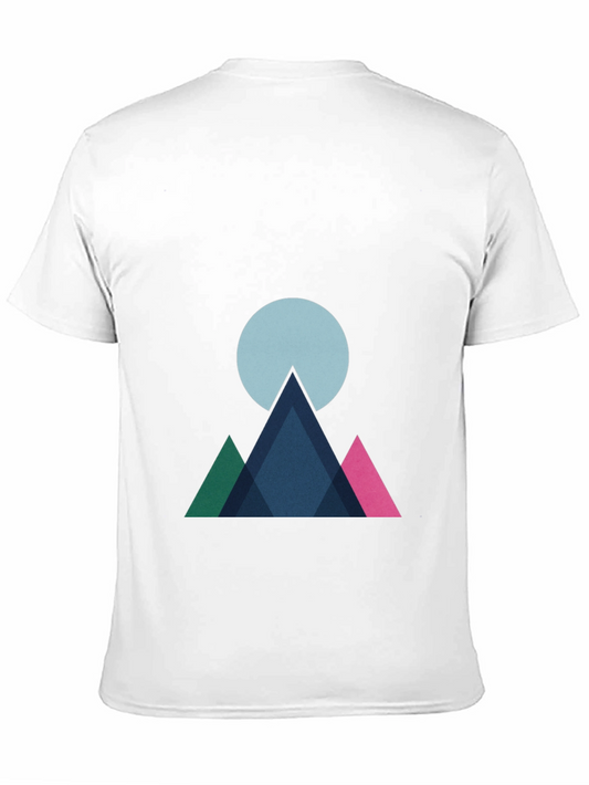 Geometric Mountain Graphic Tee - Modern Style