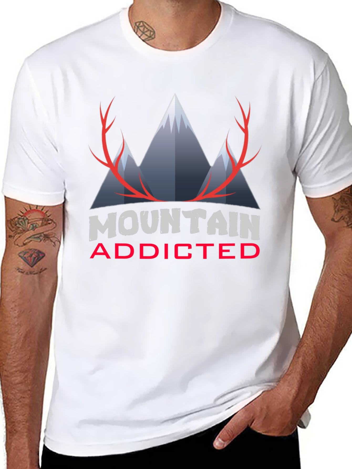 Mountain Addicted Graphic Tee - Black