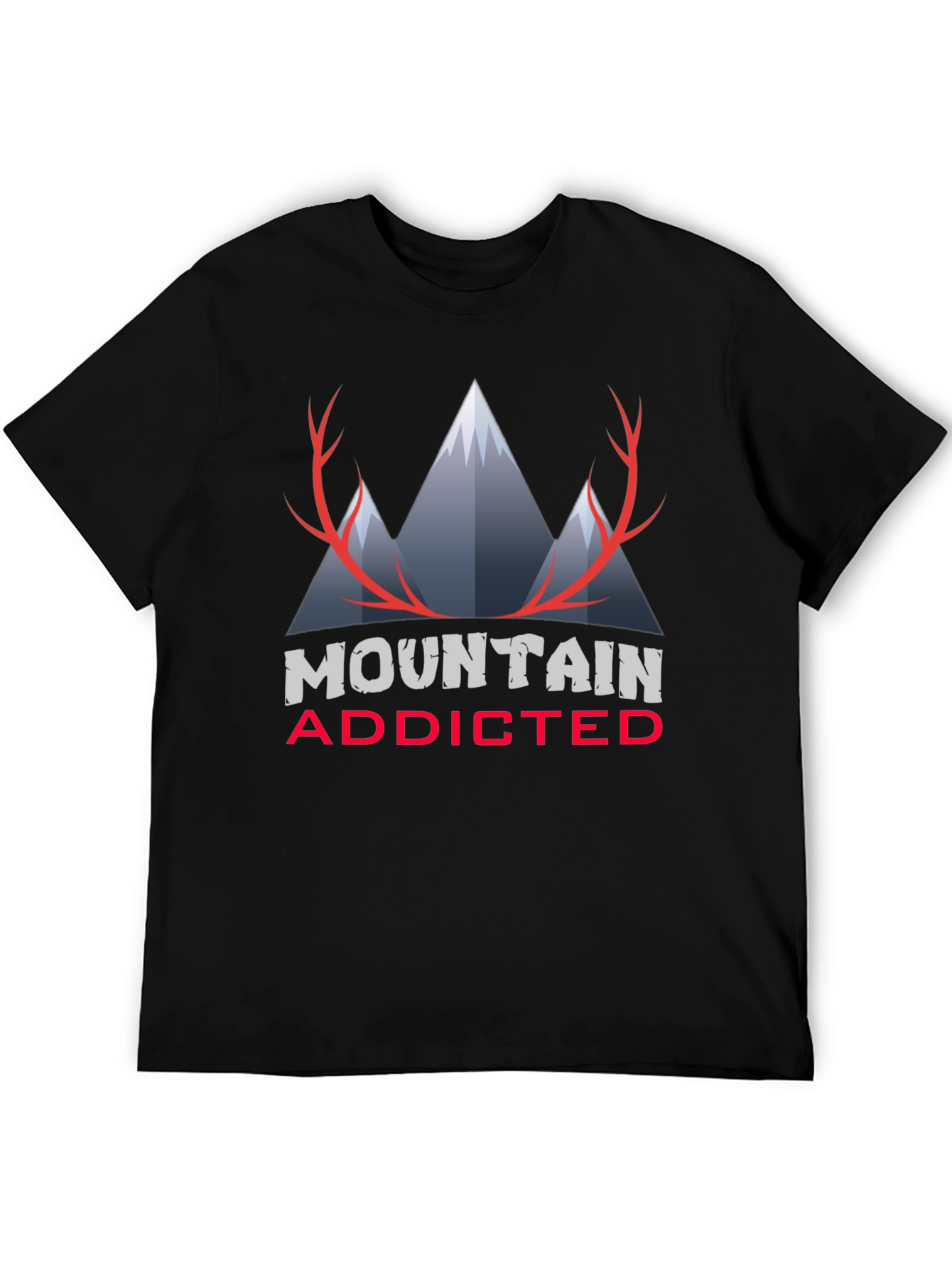 Mountain Addicted Graphic Tee - Black