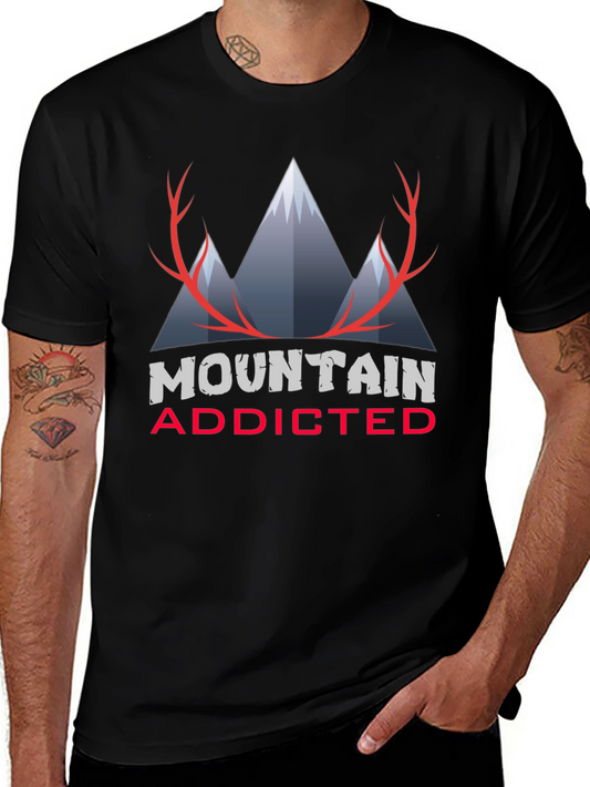 Mountain Addicted Graphic Tee - Black