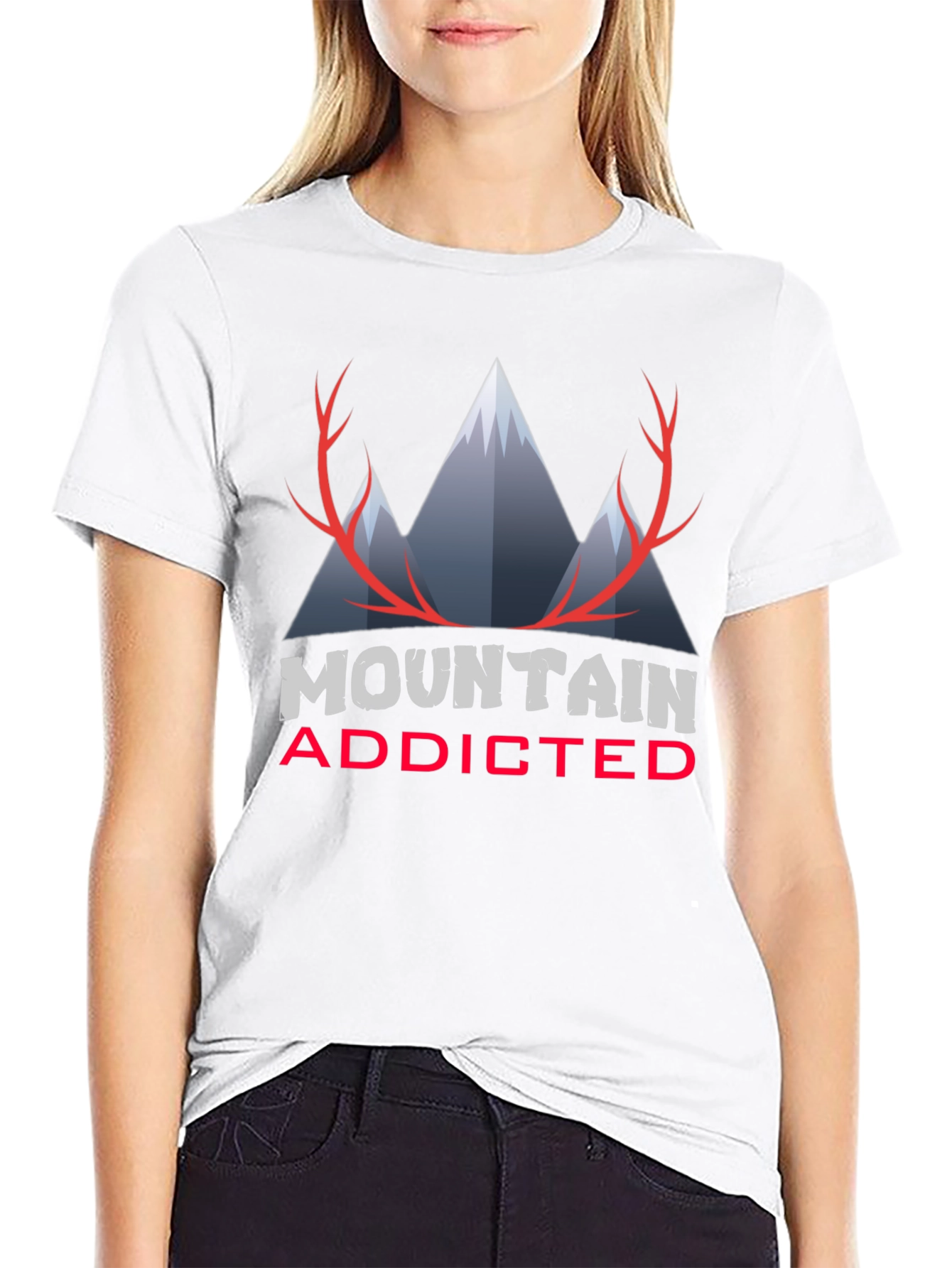 Mountain Addicted Graphic Tee - Black