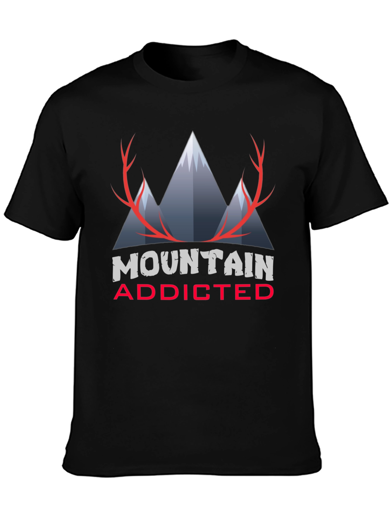 Mountain Addicted Graphic Tee - Black