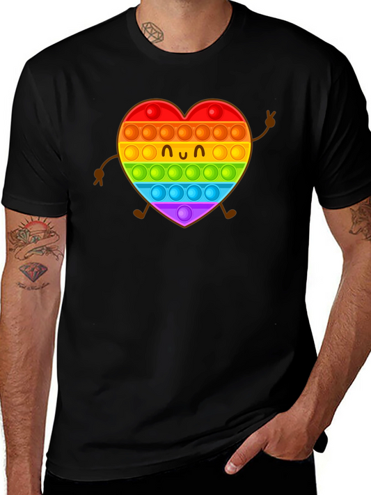 Rainbow Heart Pop It Graphic Tee
