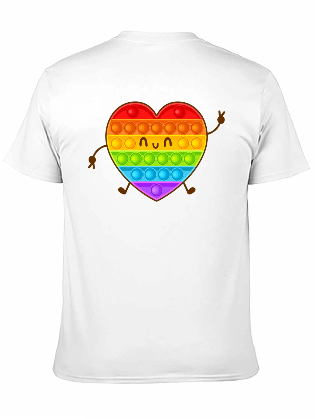 Rainbow Heart Pop It Graphic Tee