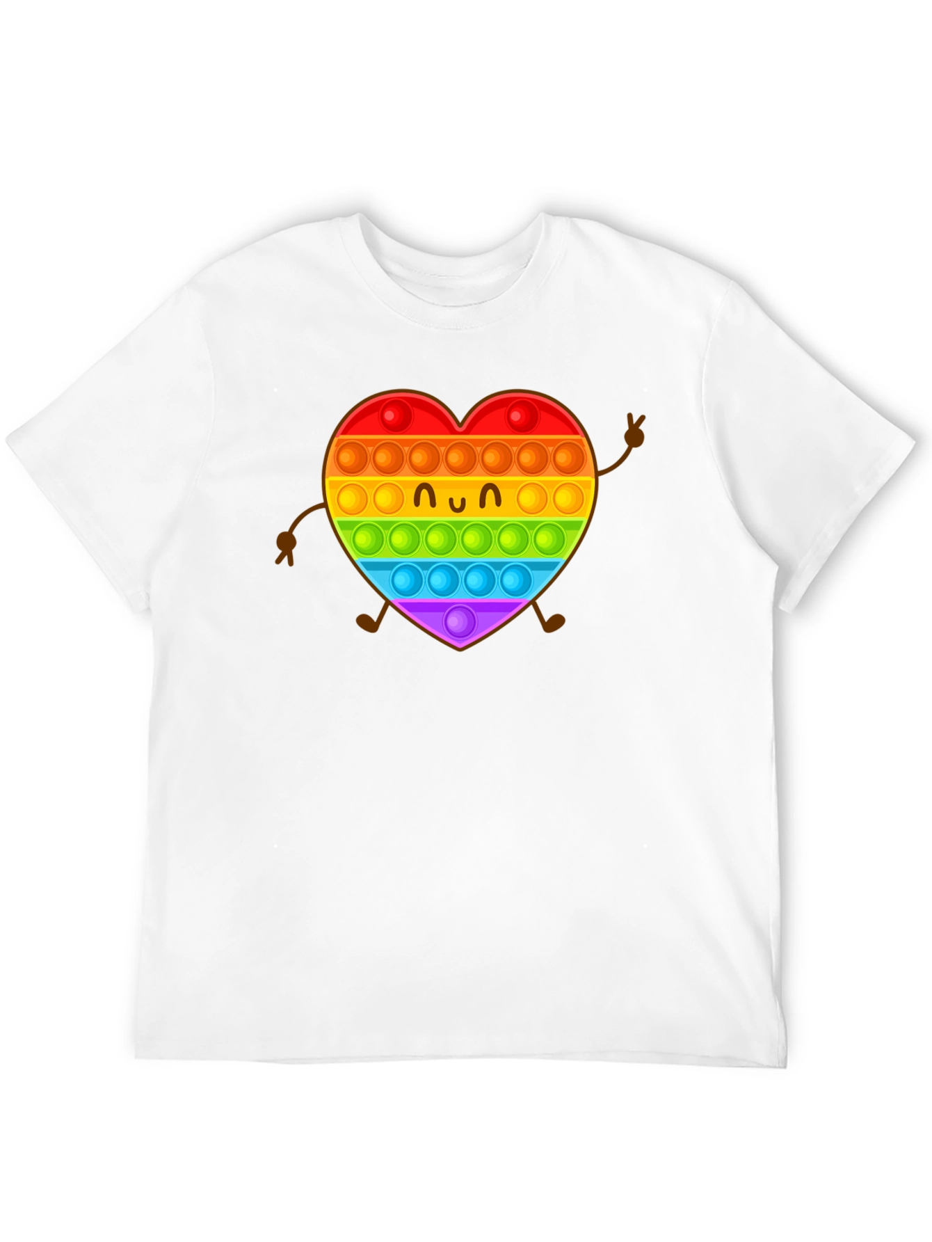 Rainbow Heart Pop It Graphic Tee