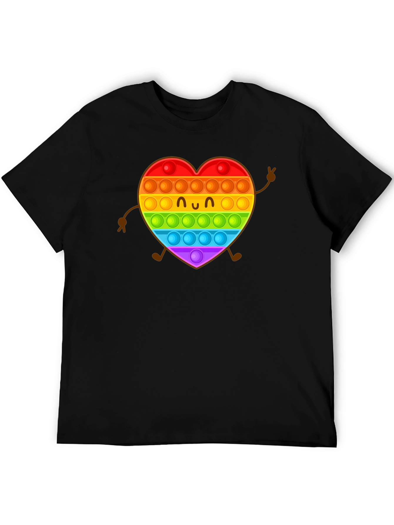 Rainbow Heart Pop It Graphic Tee
