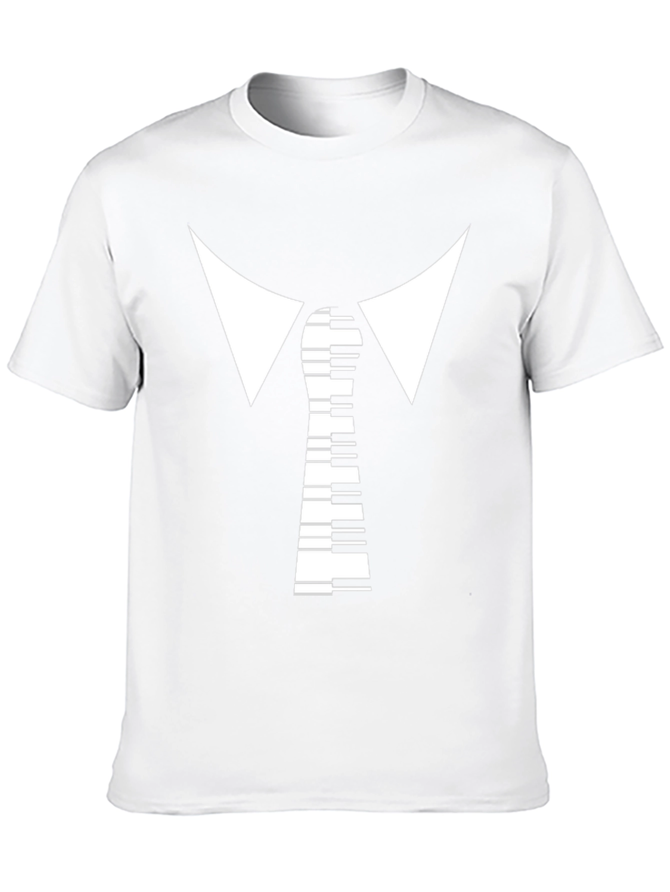 Piano Tie Graphic Tee - Music Lover T-Shirt