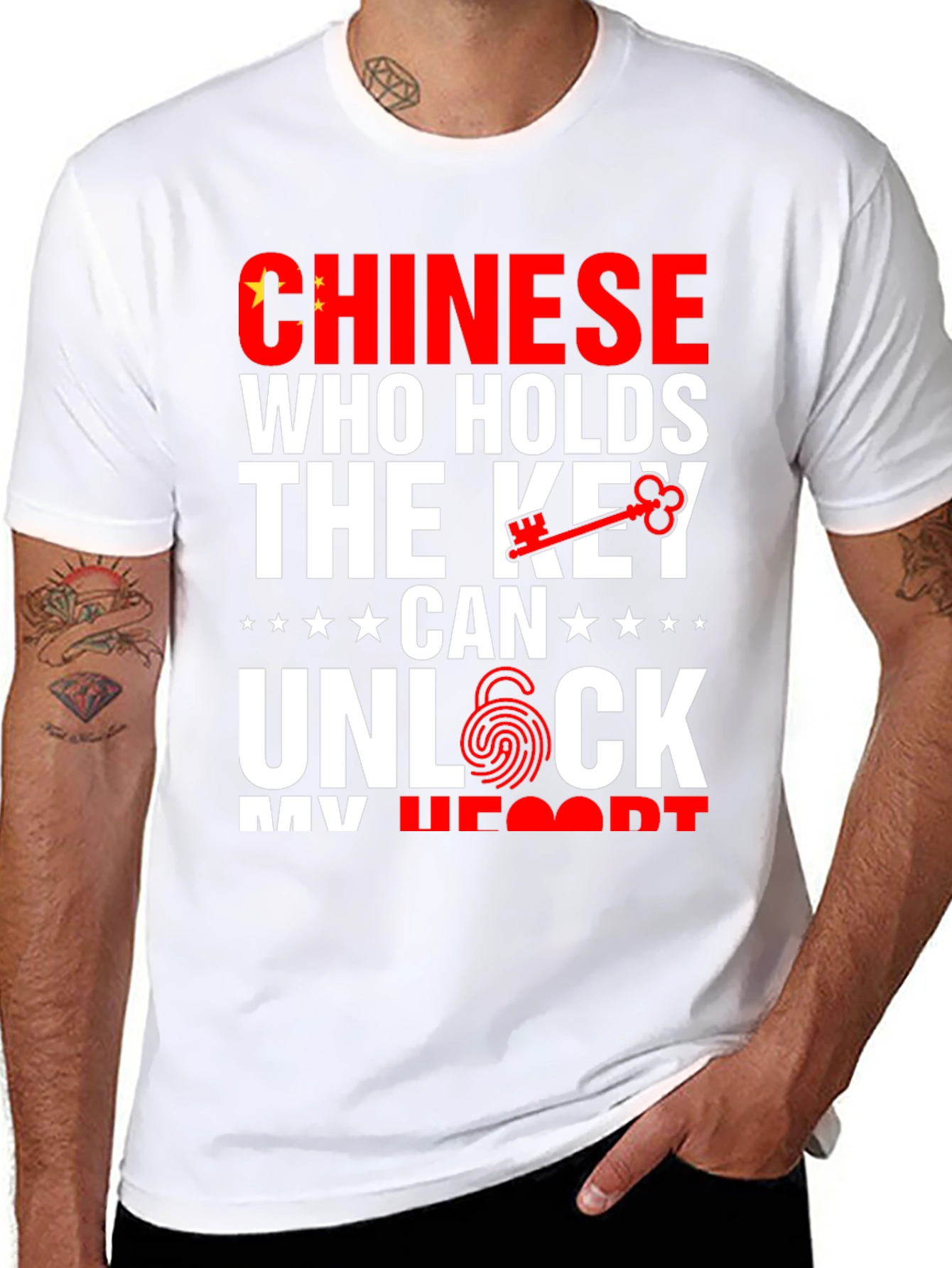 Chinese Key to My Heart Graphic T-Shirt