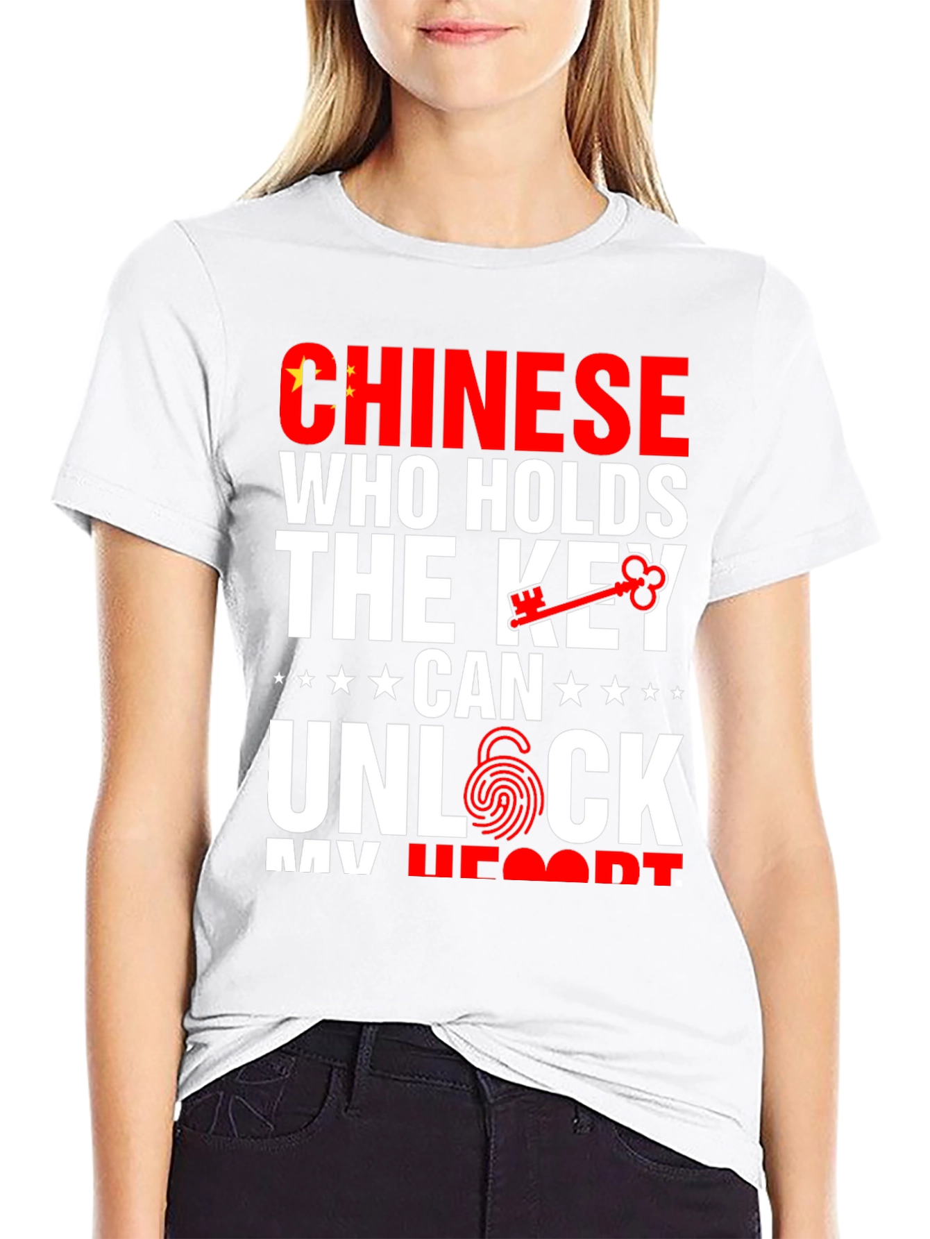 Chinese Key to My Heart Graphic T-Shirt