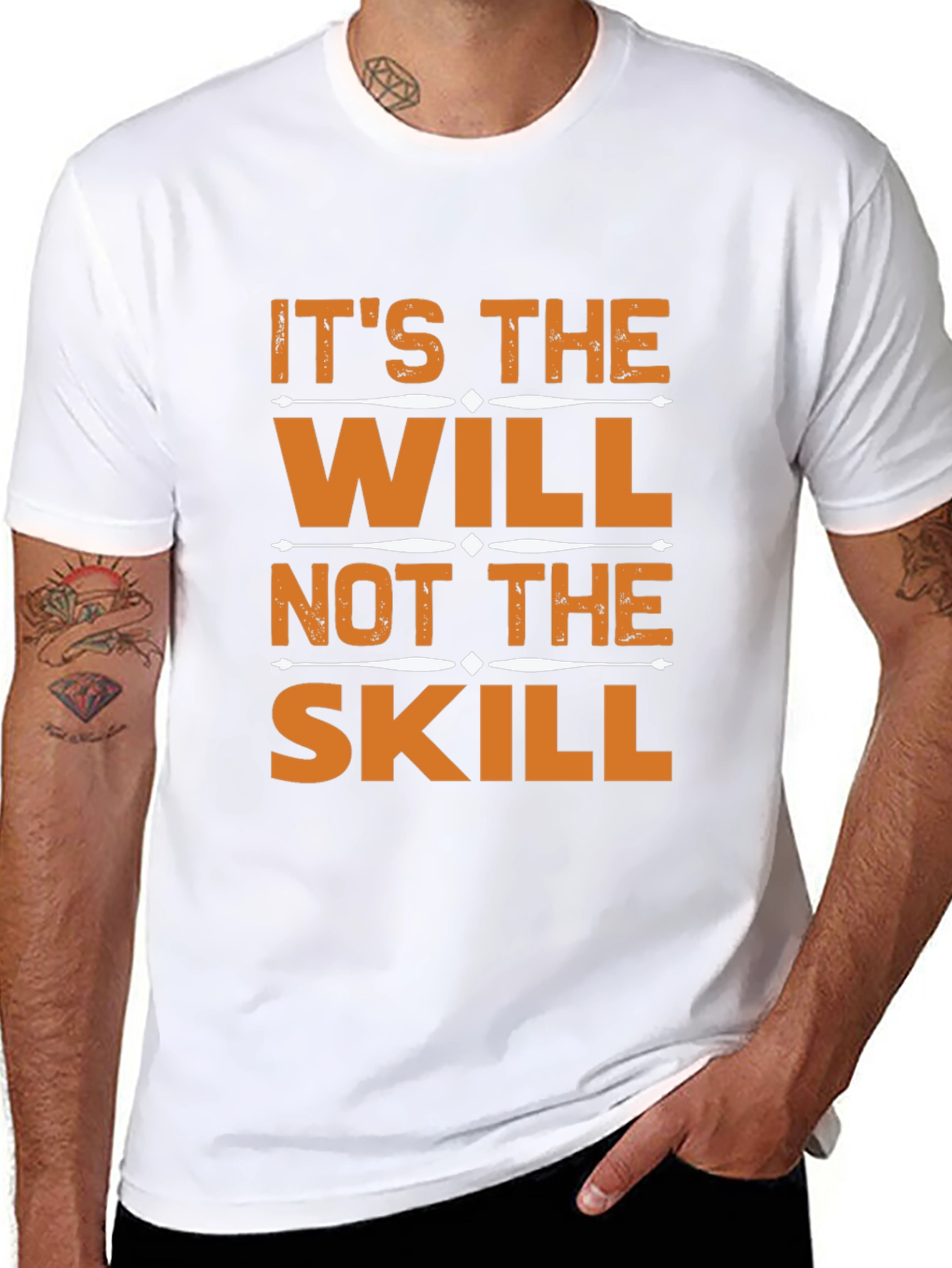 Motivational Will Over Skill Graphic T-Shirt