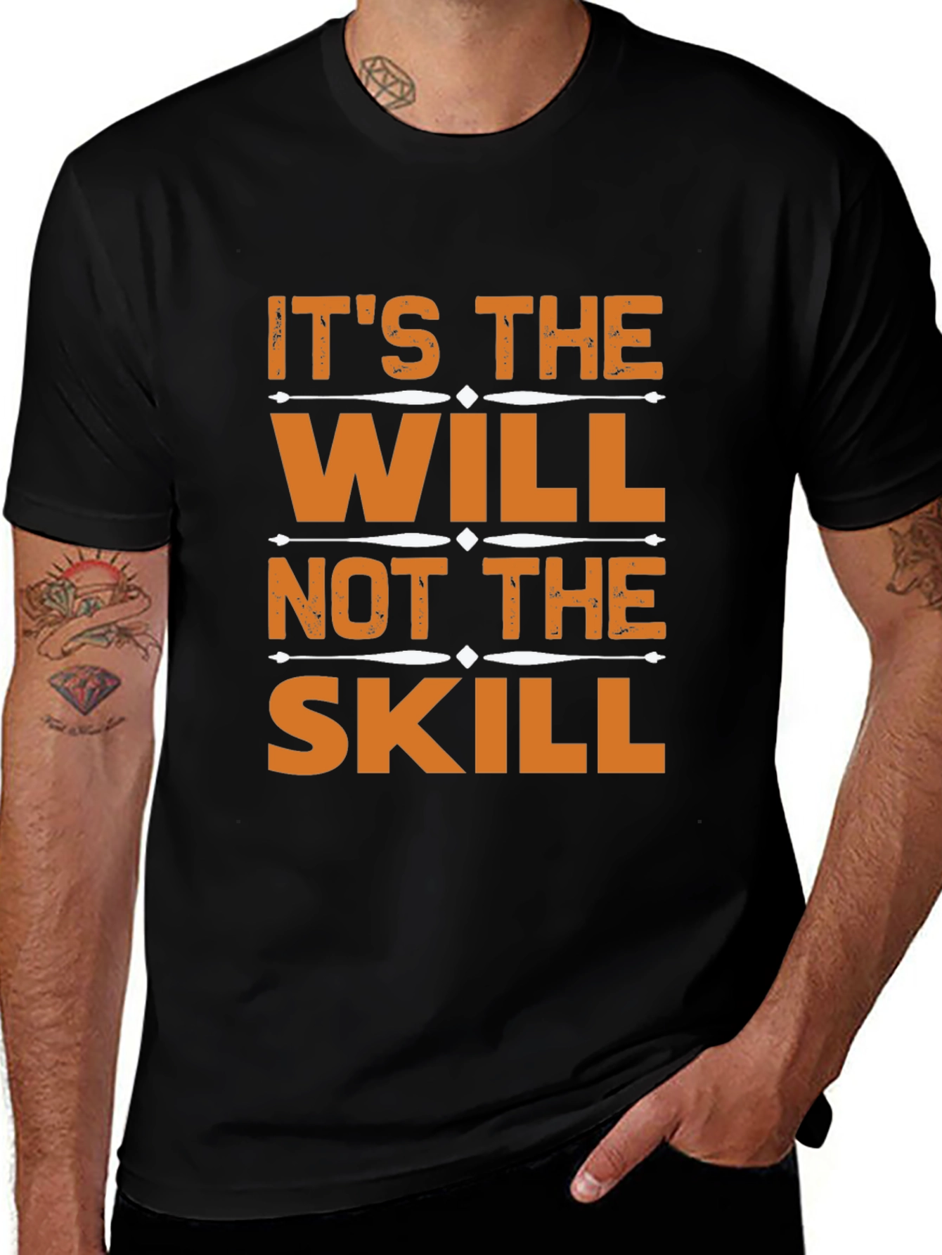Motivational Will Over Skill Graphic T-Shirt