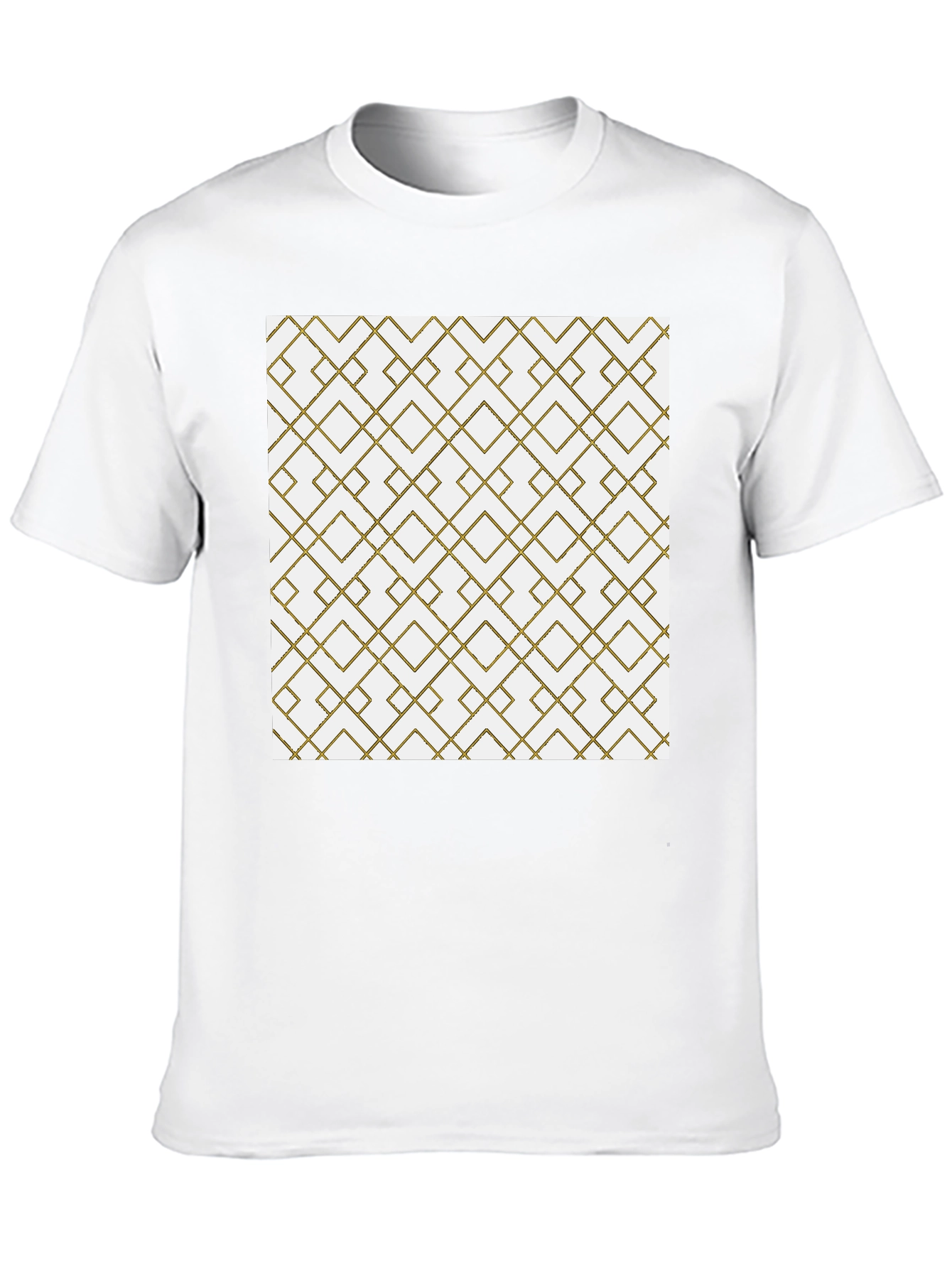 Geometric Patterned Tee - Modern Black T-Shirt