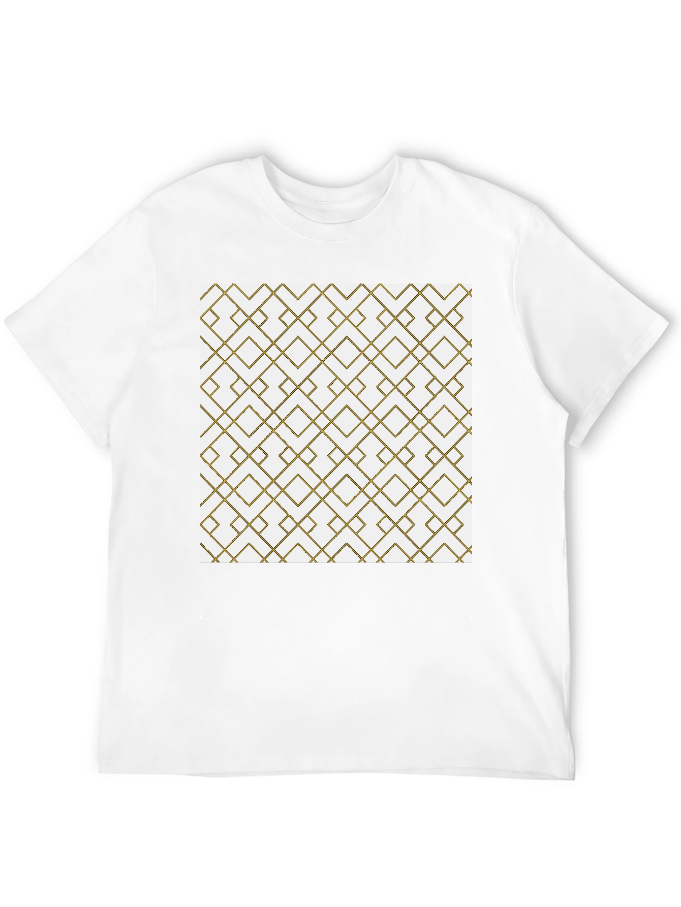 Geometric Patterned Tee - Modern Black T-Shirt