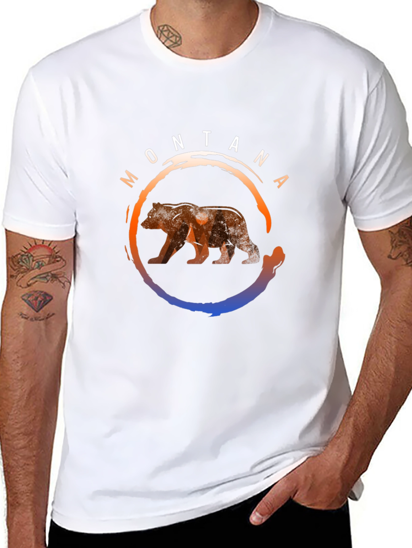 Montana Bear Graphic T-Shirt - Nature Inspired Design