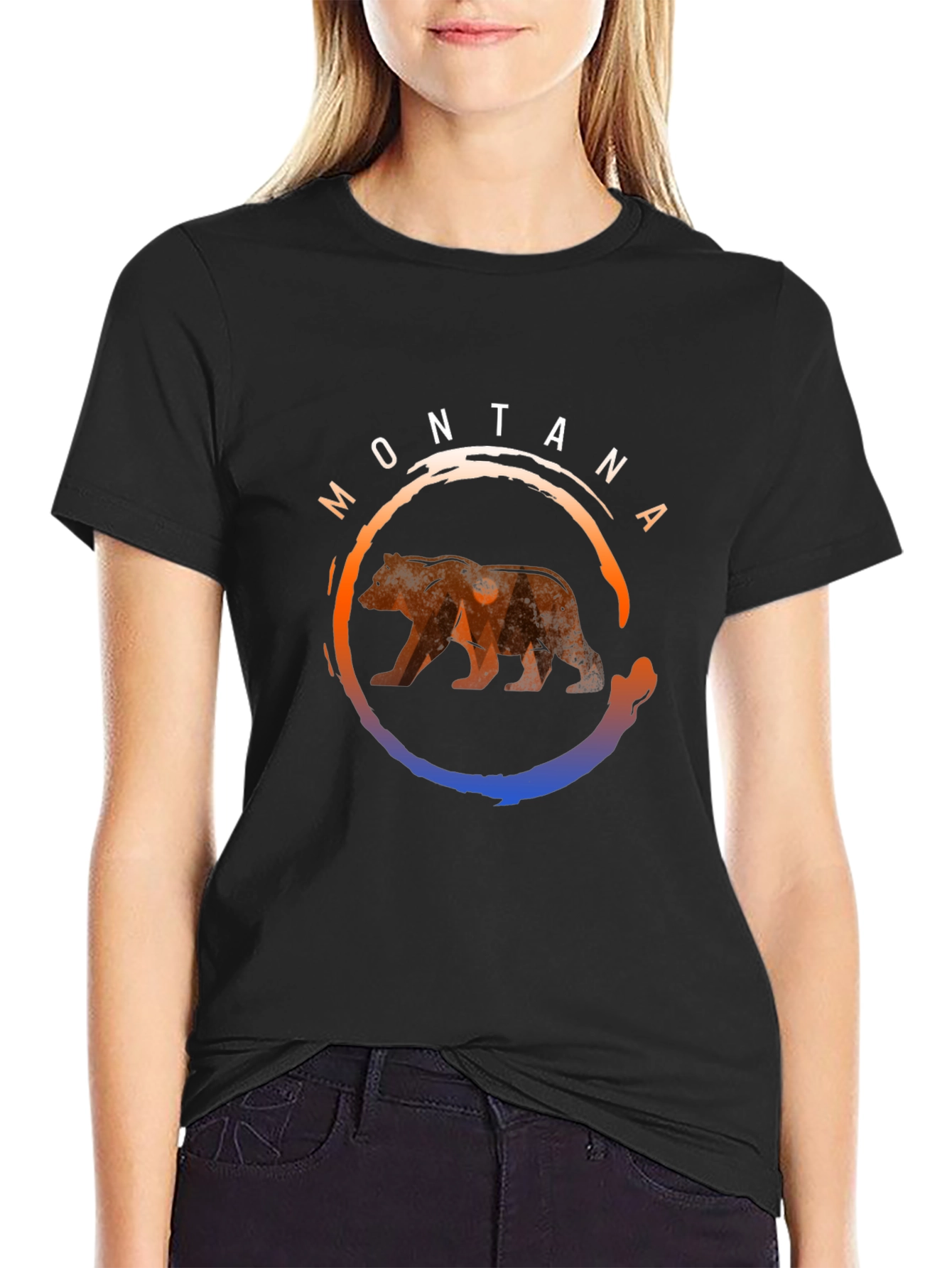 Montana Bear Graphic T-Shirt - Nature Inspired Design