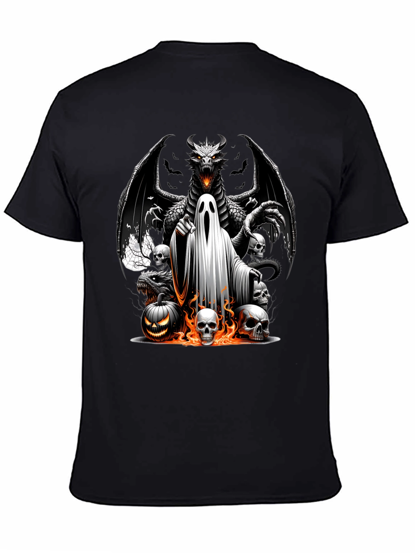 Halloween Dragon Ghost Graphic Tee
